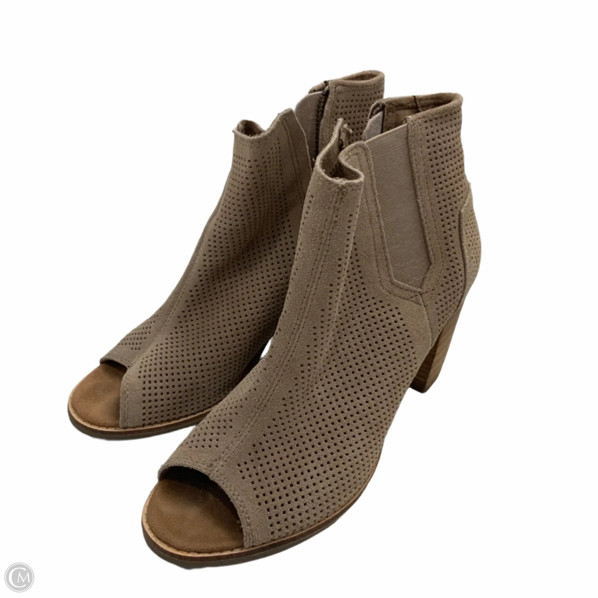 Boots Ankle Heels By Toms In Tan, Size: 8.5 Quiet Sole