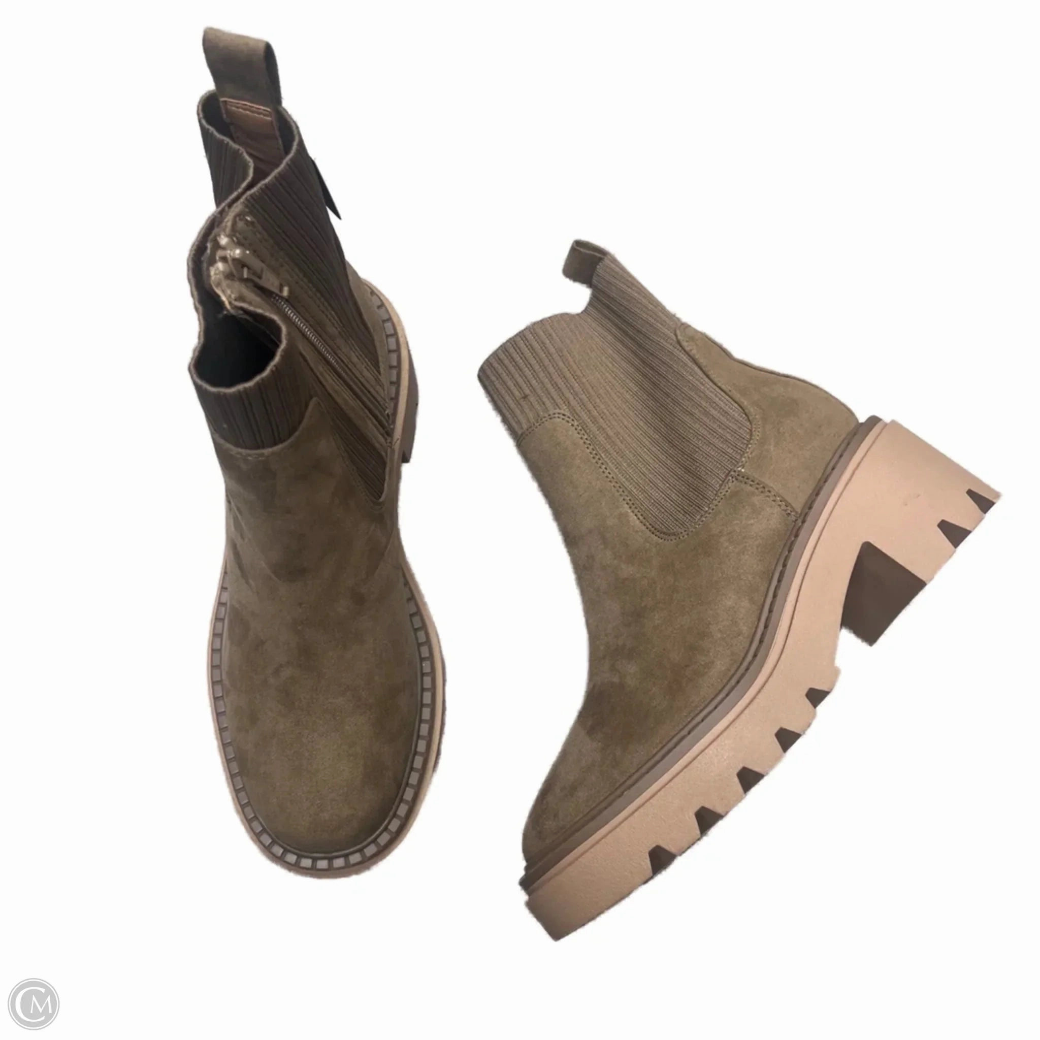 Lace-up Boots Ankle Heels By Universal Thread In Tan, Size: 8