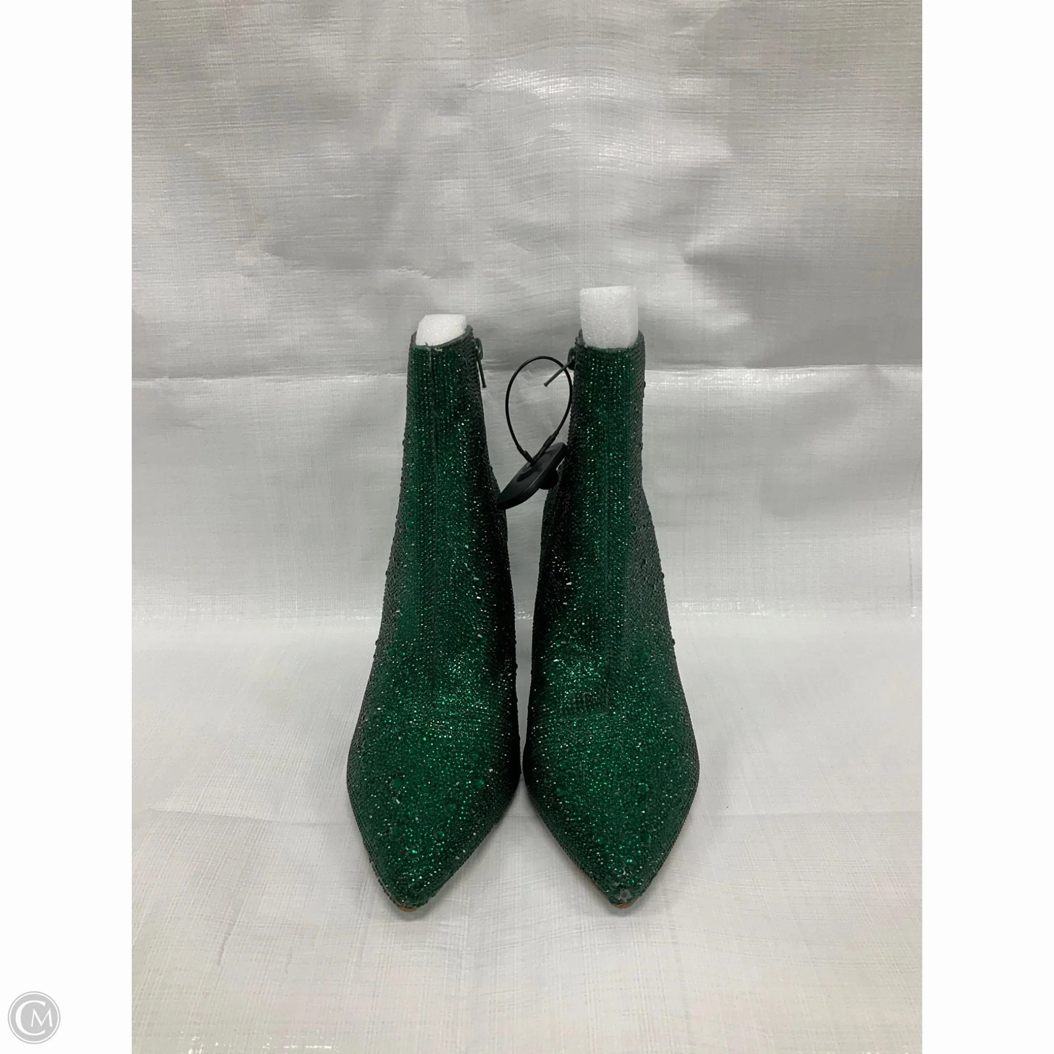 Boots Ankle Heels By Betsey Johnson In Green, Size: 10 Non Marking Tread