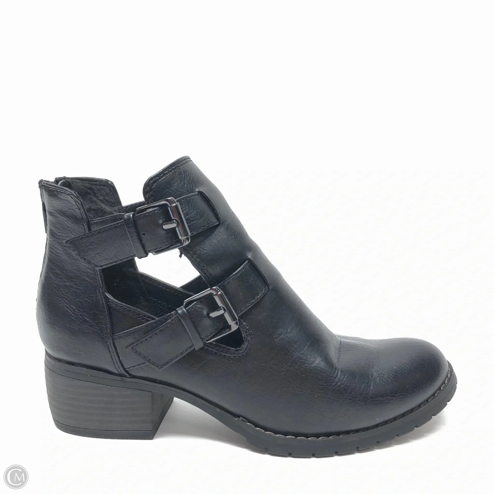 Rugged Built Comfort Seeker Boots Ankle Heels By Sofft In Black, Size: 6.5