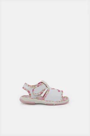Infant Girls White Sounded Outsole Sandal