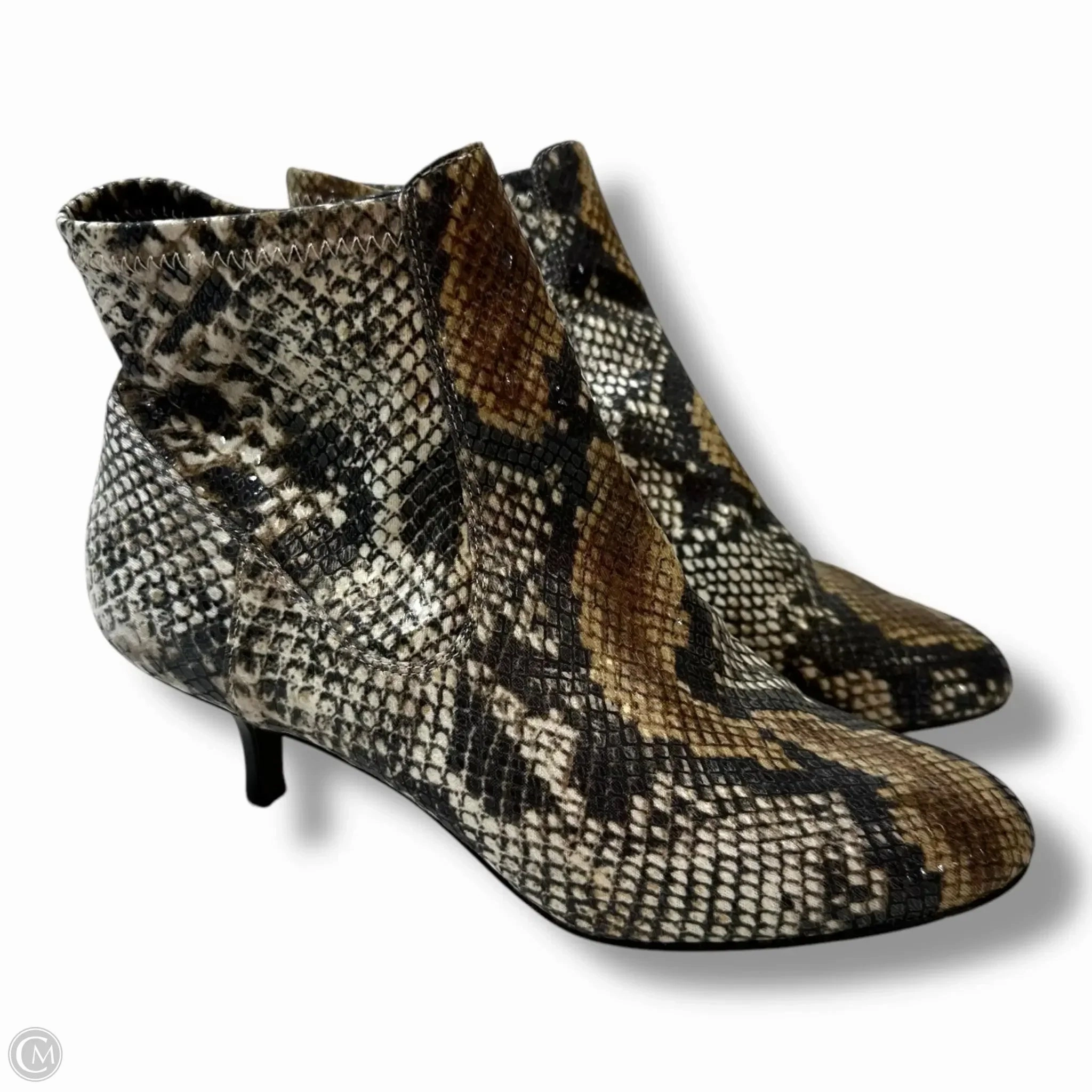 Boots Ankle Heels By Donald Pliner In Snakeskin Print, Size: 8.5 Versatile Design