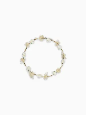 Ivory Vintage Floral Girl Hair Garland