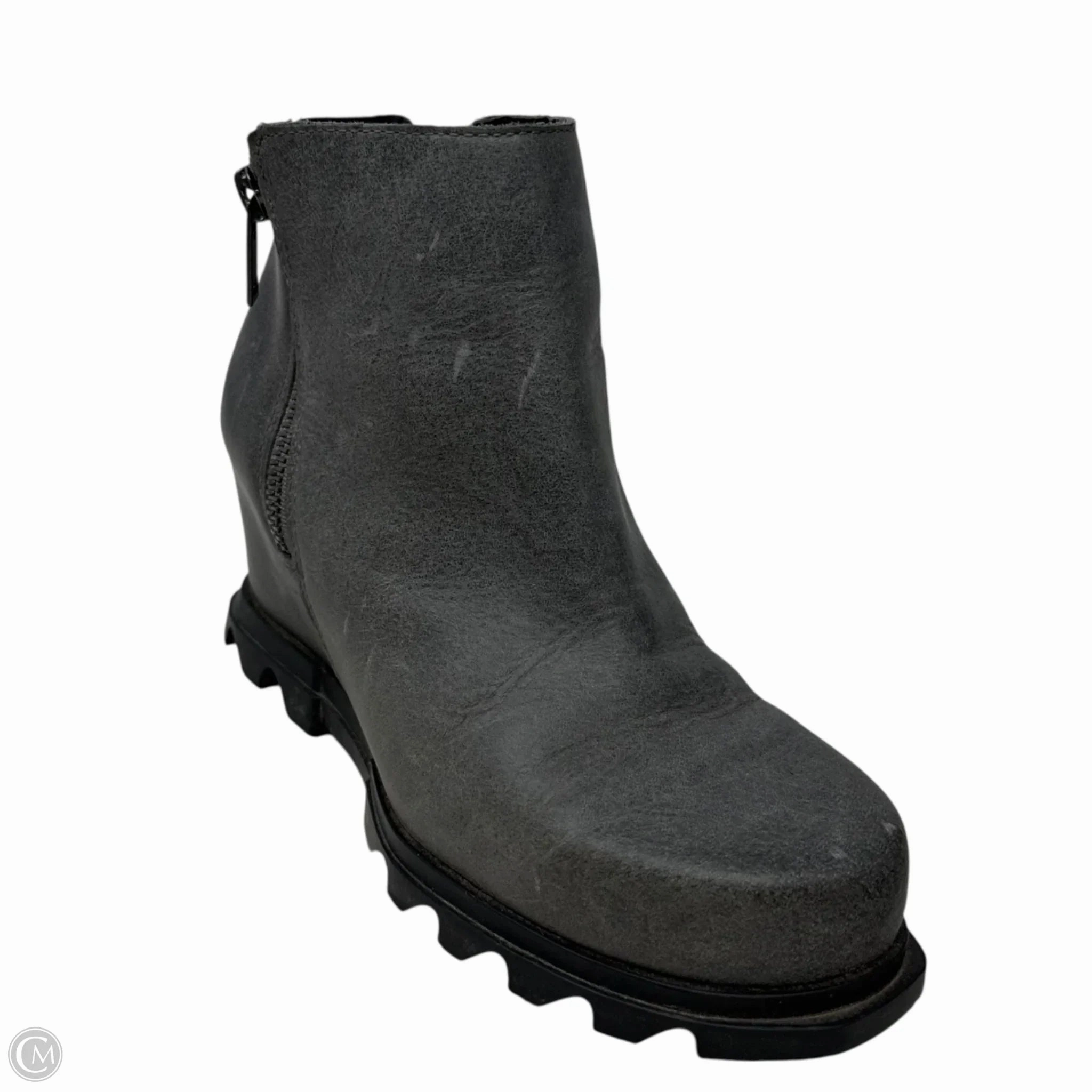Country Side Joan Of Arctic Wedge III Waterproof Leather Booties By Sorel In Quarry, Size: 8