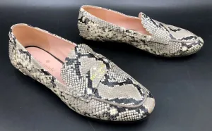 Kate Spade 'Cara Flora' Women's Grey Snake Print Leather Flats - Sz 8.5B ( COA)