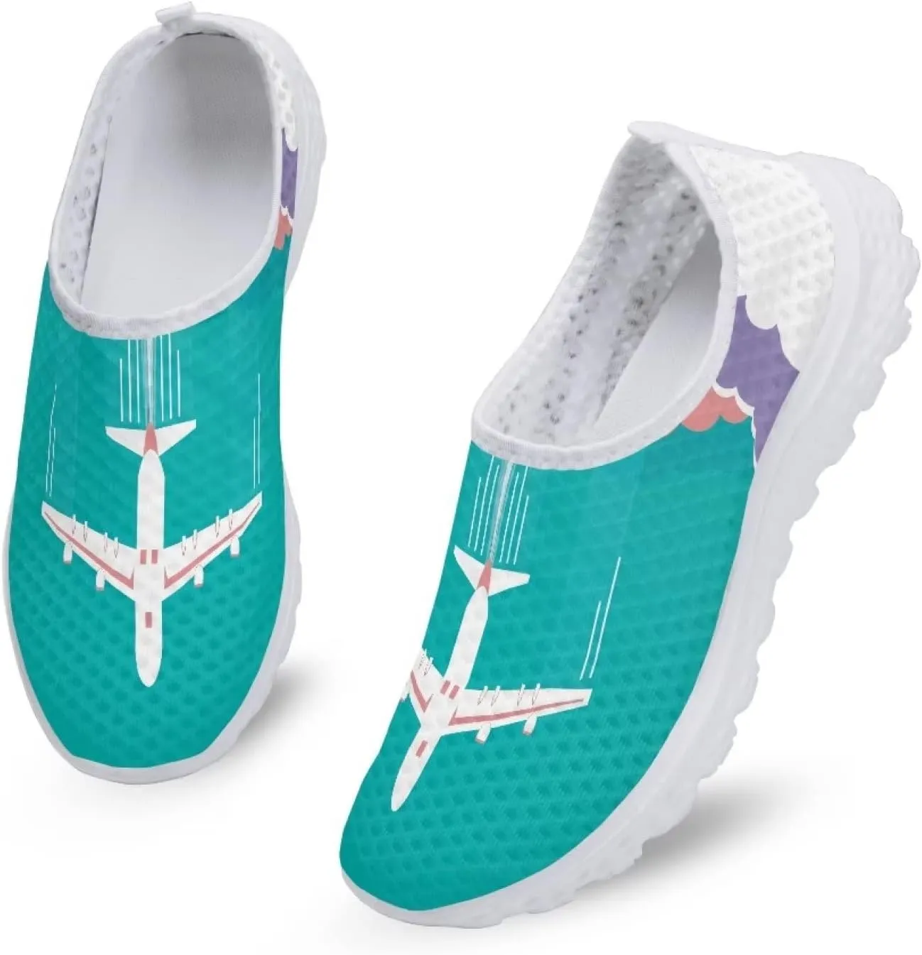 KEIAHUAN Trendy Women Running Shoes Casual Lightweight Sneakers Casual Mesh Training Shoes Non-Slip