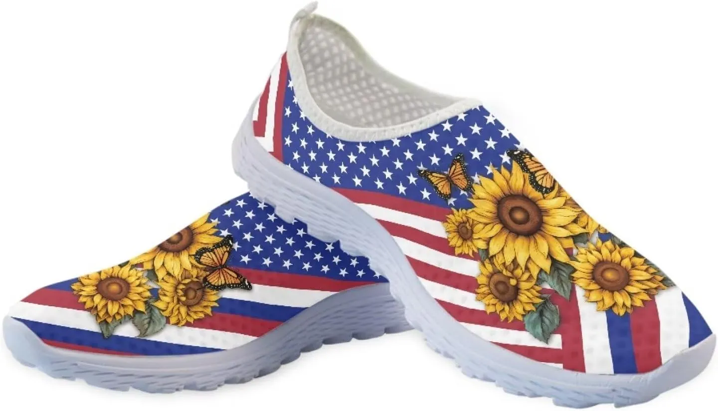KEIAHUAN Trendy Women Running Shoes Casual Lightweight Sneakers Casual Mesh Training Shoes Non-Slip