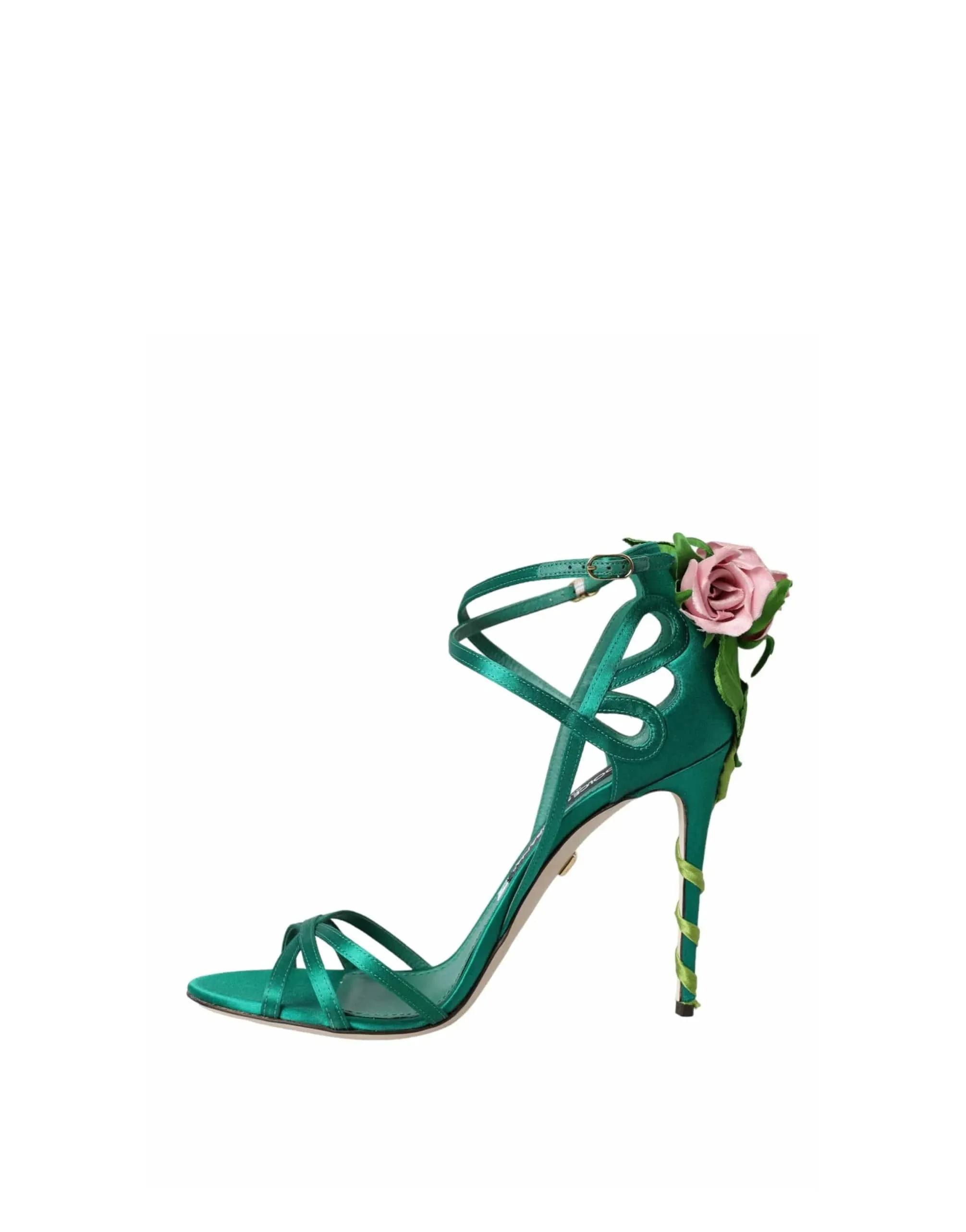 Keira Green Jeweled Sandals