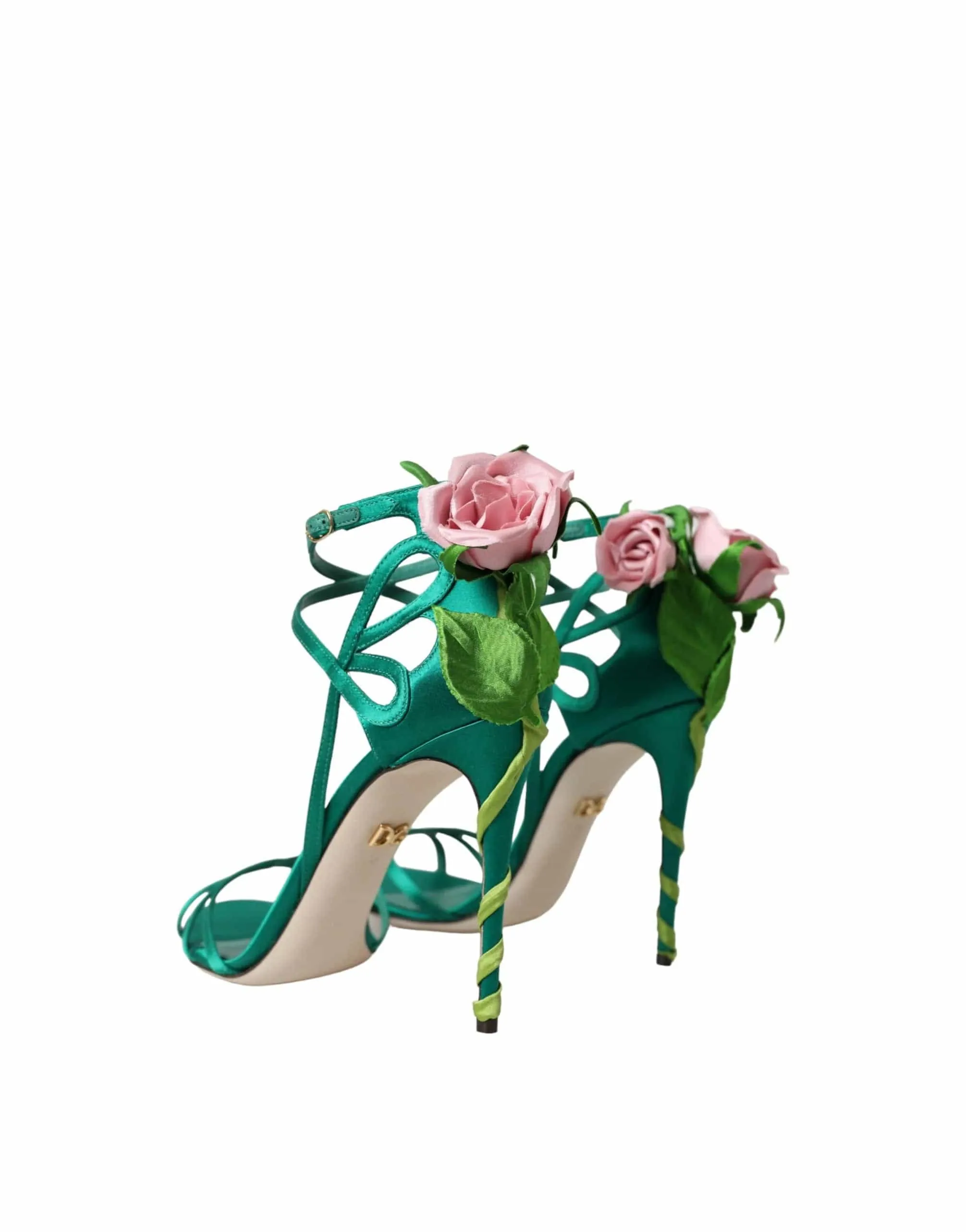 Keira Green Jeweled Sandals