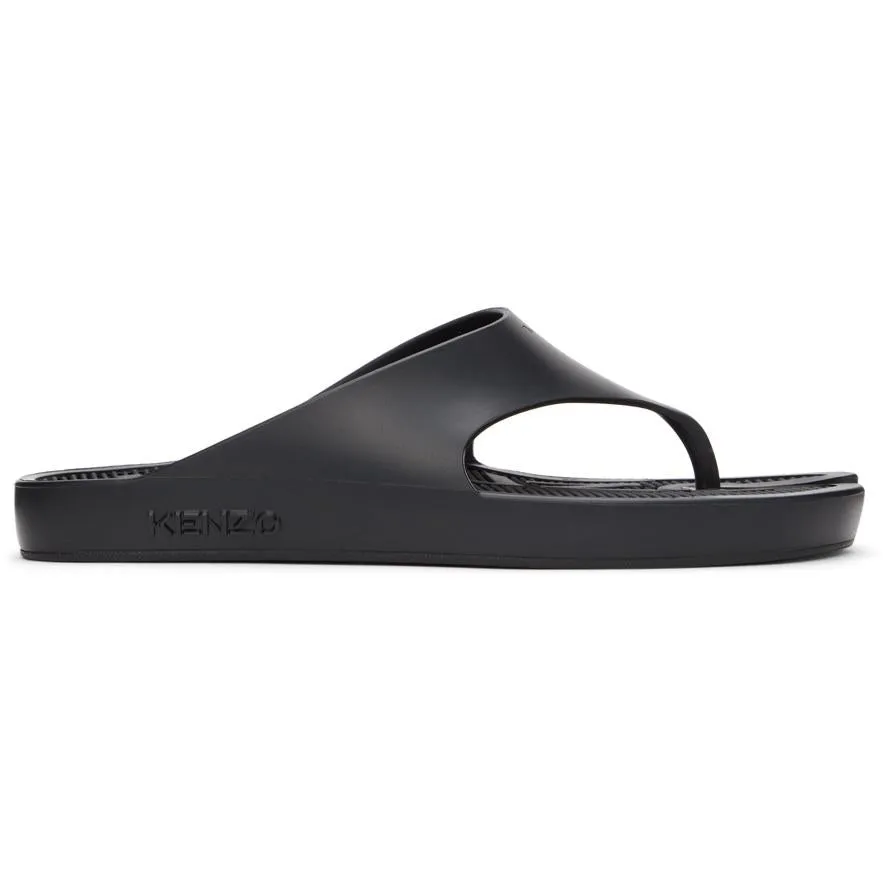 Kenzo Black K-Beach Flip Flops