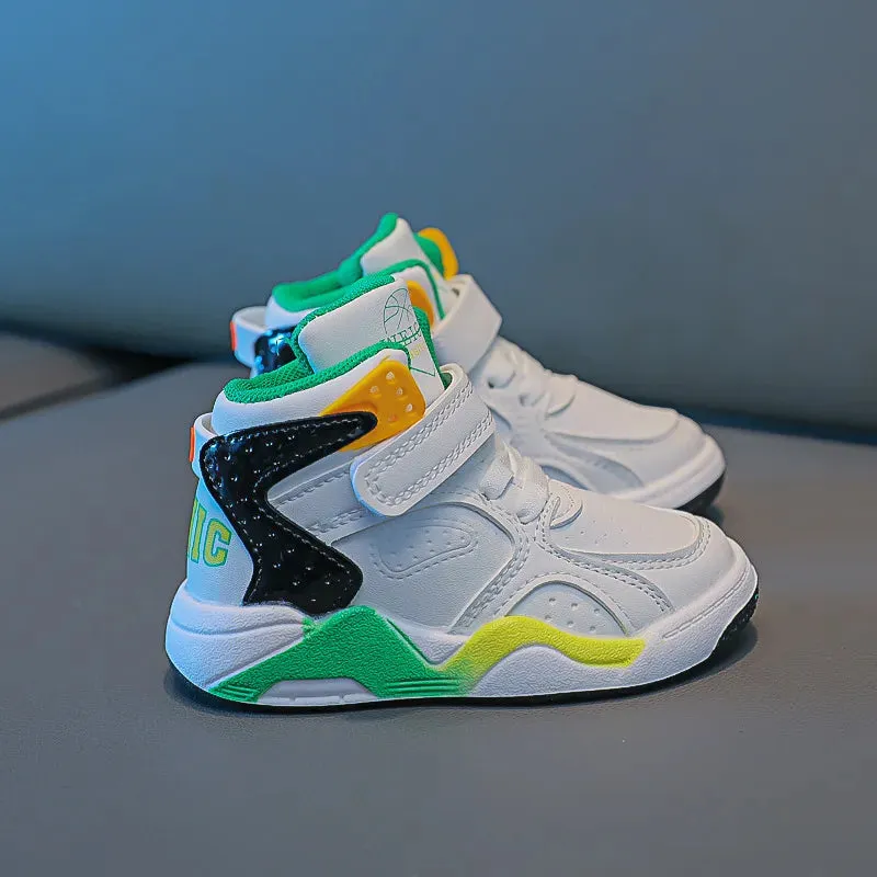 Kids Girls Boys Hig-top Breathable Basketball Sport Shoes