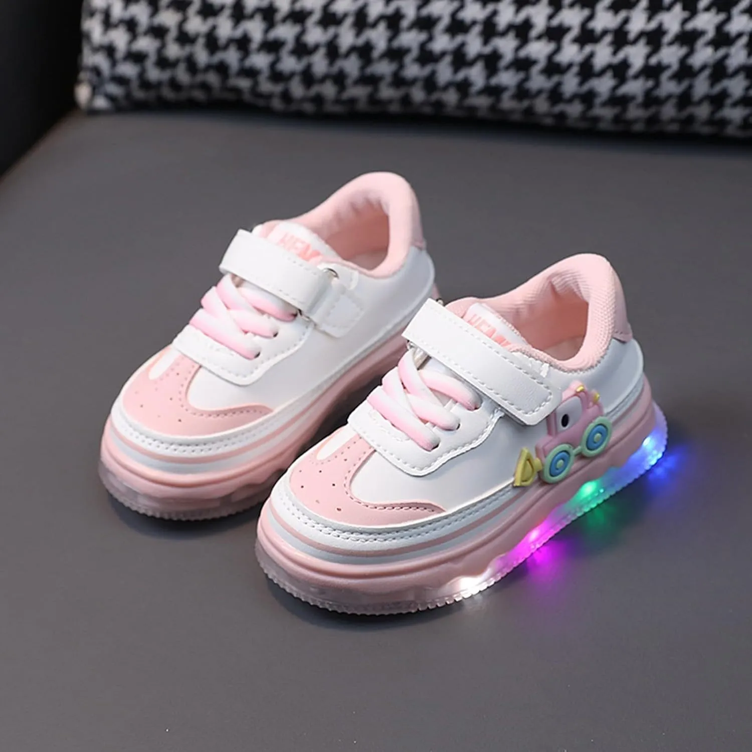 Kids Light Up Flashing Sneaker Athletic Running Shoes Lace-Up Slip-on Sneakers for Boy Girl Outdoor Girl Shoes Size 12