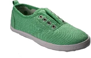 kids size 5-10 green canvas slip on shoes Case of 18