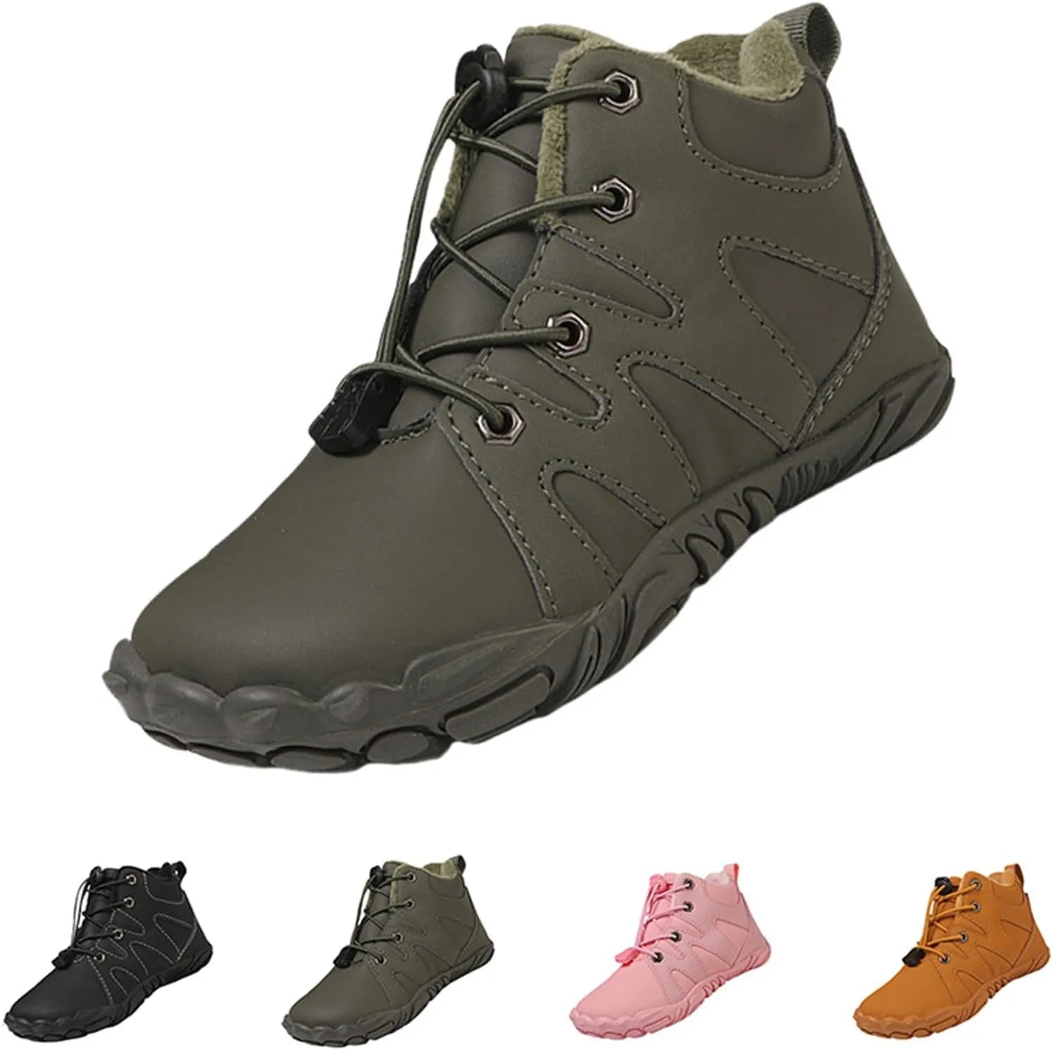 Kids Water Proof Barefoot Shoes for Boys Girls Fall Winter Warm uick ry Shoe Toddler Slip on Wide Toe Box Hiking