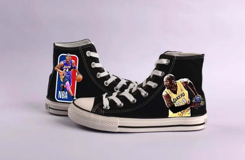 Kobe Shoes High Top Canvas Shoes Unisex Casual Shoes Kobe Bryant Black Mamba Sneaker Gifts