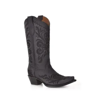 L5433 - Circle G black western cowgirl leather boots for women