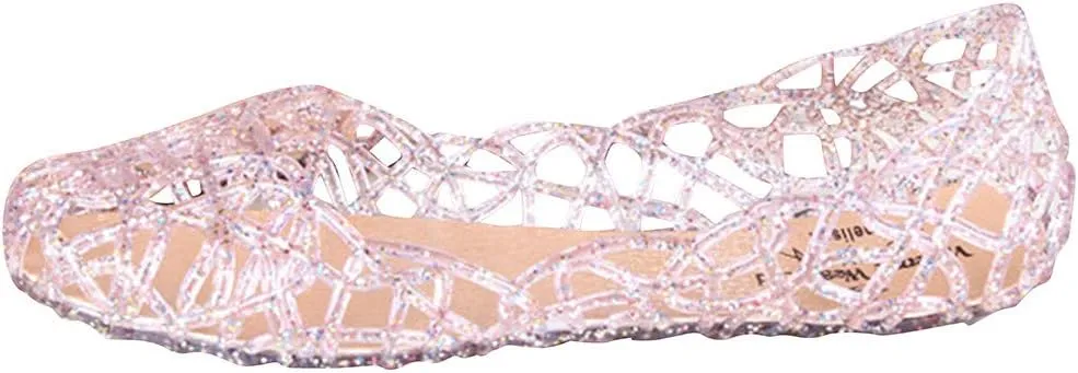 Lace Out Breathable Jelly Pumps Summer Sandals Beach Slip Casual Hollow Women's On Flats Youth Boy Casual Dress Shoe