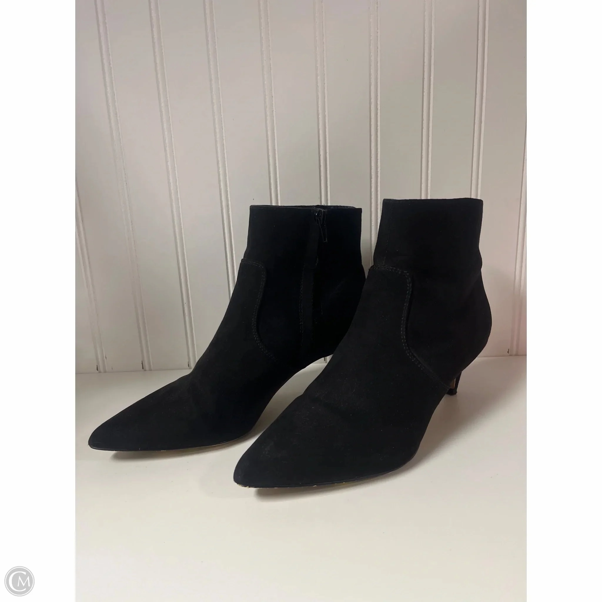 Weekend Adventure Comfort Lining Stylish Explorer Boots Ankle Heels By Express In Black, Size: 8