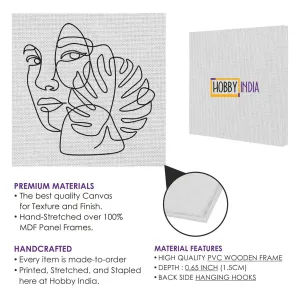 Leaf With Women DIY Canvas Base for Painting