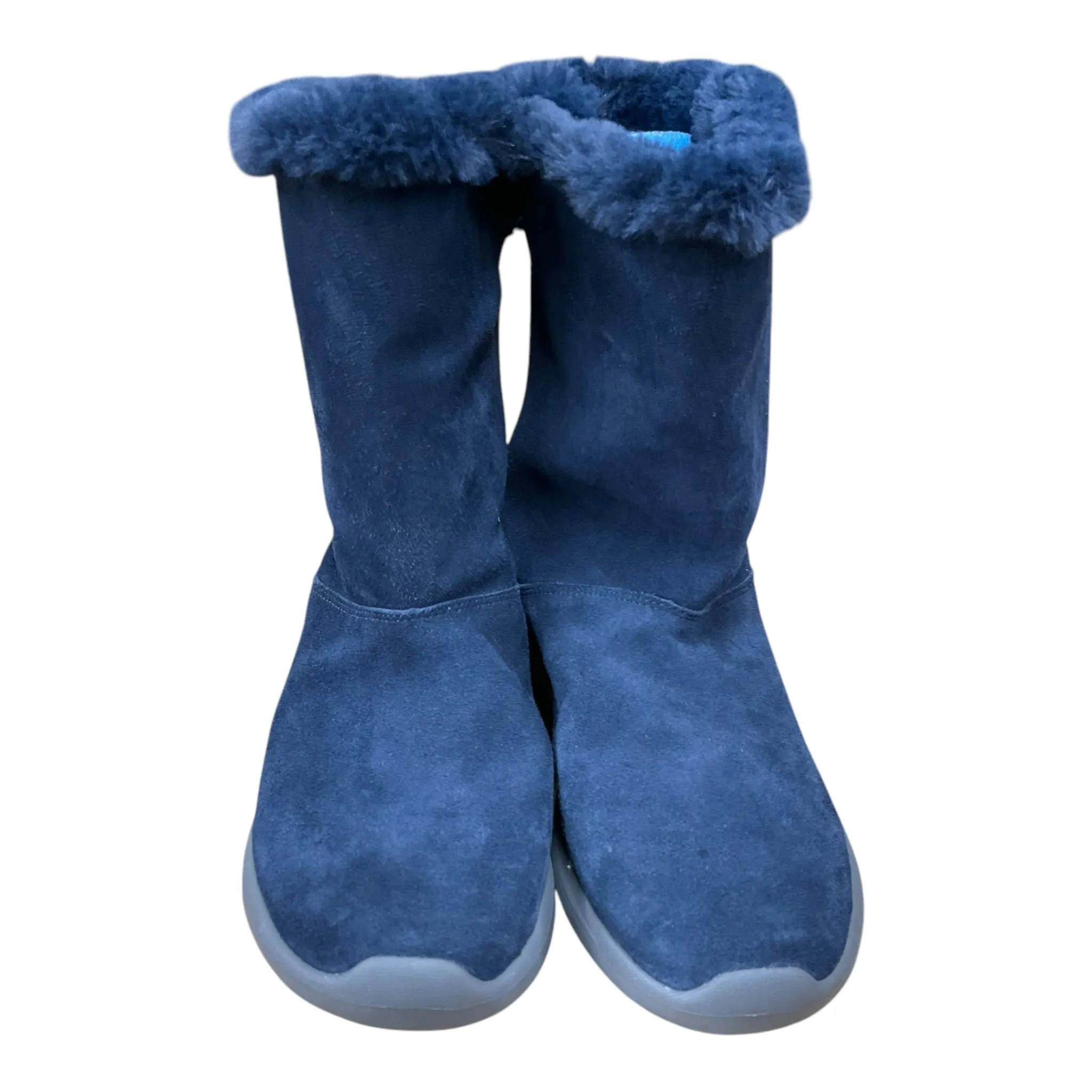 Boots Mid-calf Flats By Skechers In Blue, Size: 10 Ankle Strap Minimal Appeal