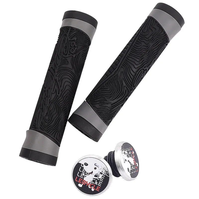 Lebycle Pure Silicone Gel Durable Shock Proof Anti Slip Soft Bicycle Grips for MTB Mountain Bike 22.1mm Handlebar