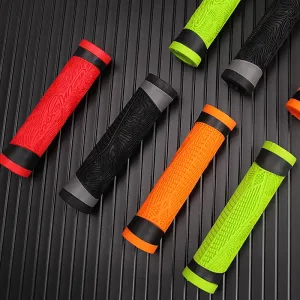Lebycle Pure Silicone Gel Durable Shock Proof Anti Slip Soft Bicycle Grips for MTB Mountain Bike 22.1mm Handlebar