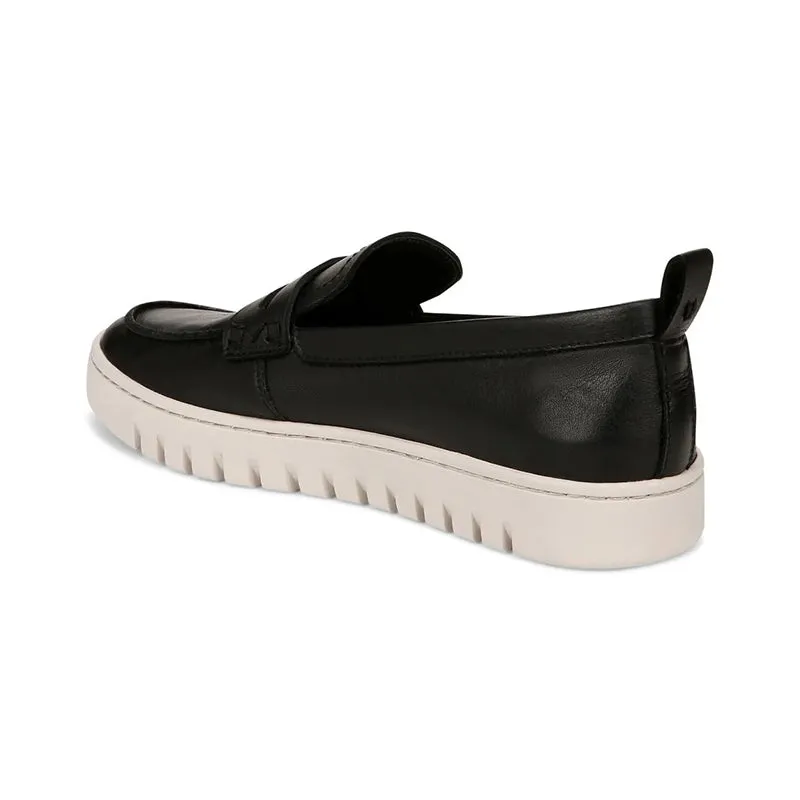 Women's Uptown Black Leather Slip Step Fit Slip On Shoes