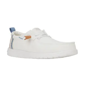 Men's Wally Craft Linen White/Stone Grey Adjustable Slip On