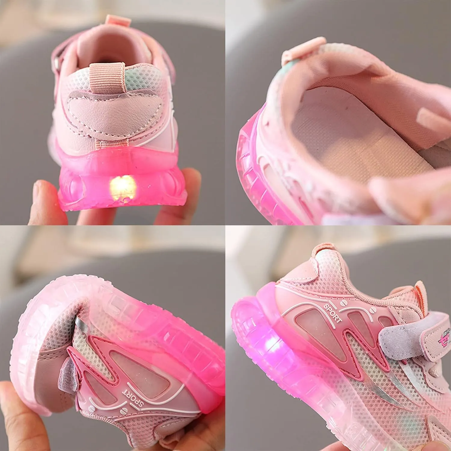 Light Up Toddler Shoes Casual Breathable Non-Slip Unisex Luminous Sneakers for Girls Boys Flashing Sport Sneakers