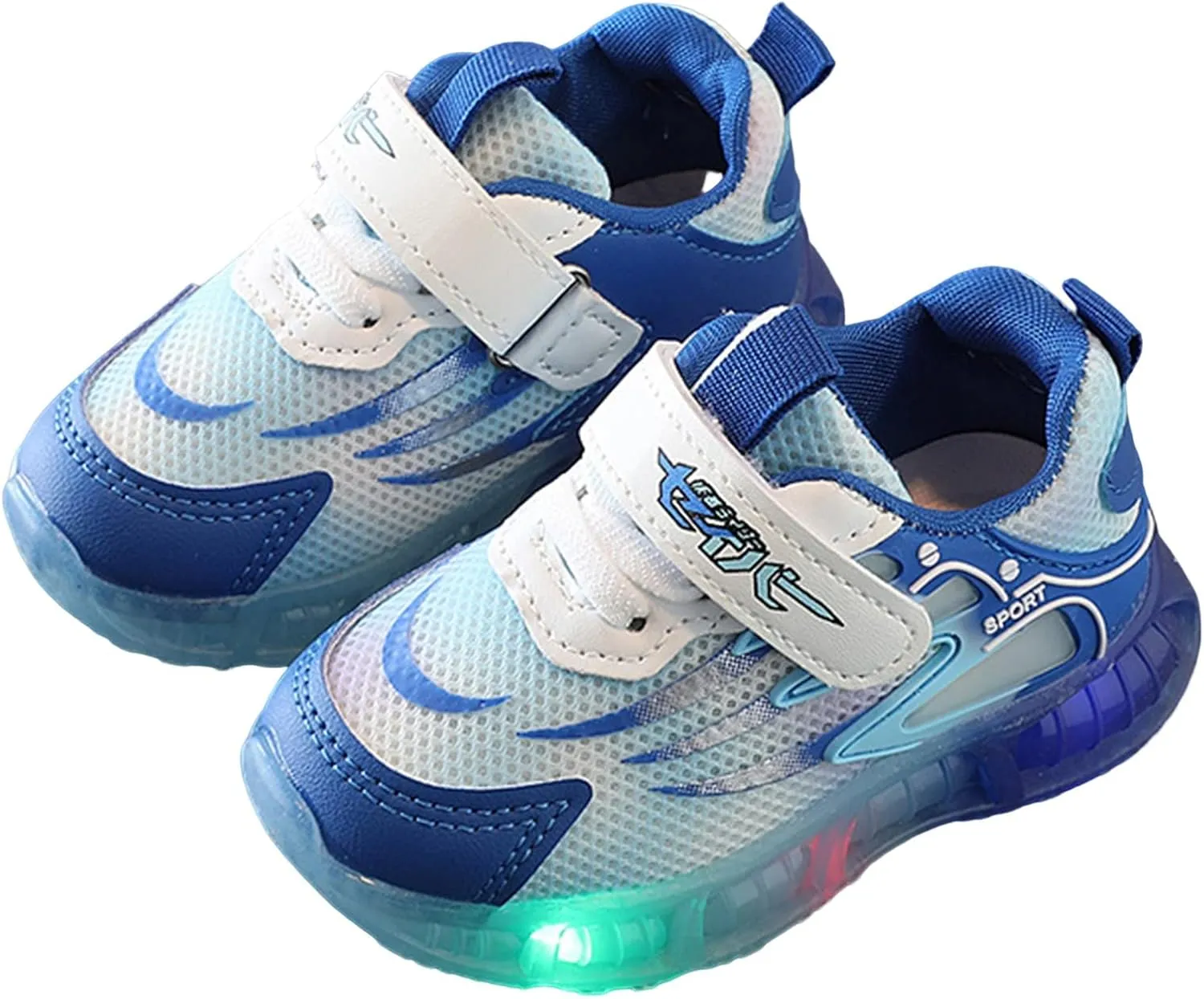 Light Up Toddler Shoes Casual Breathable Non-Slip Unisex Luminous Sneakers for Girls Boys Flashing Sport Sneakers