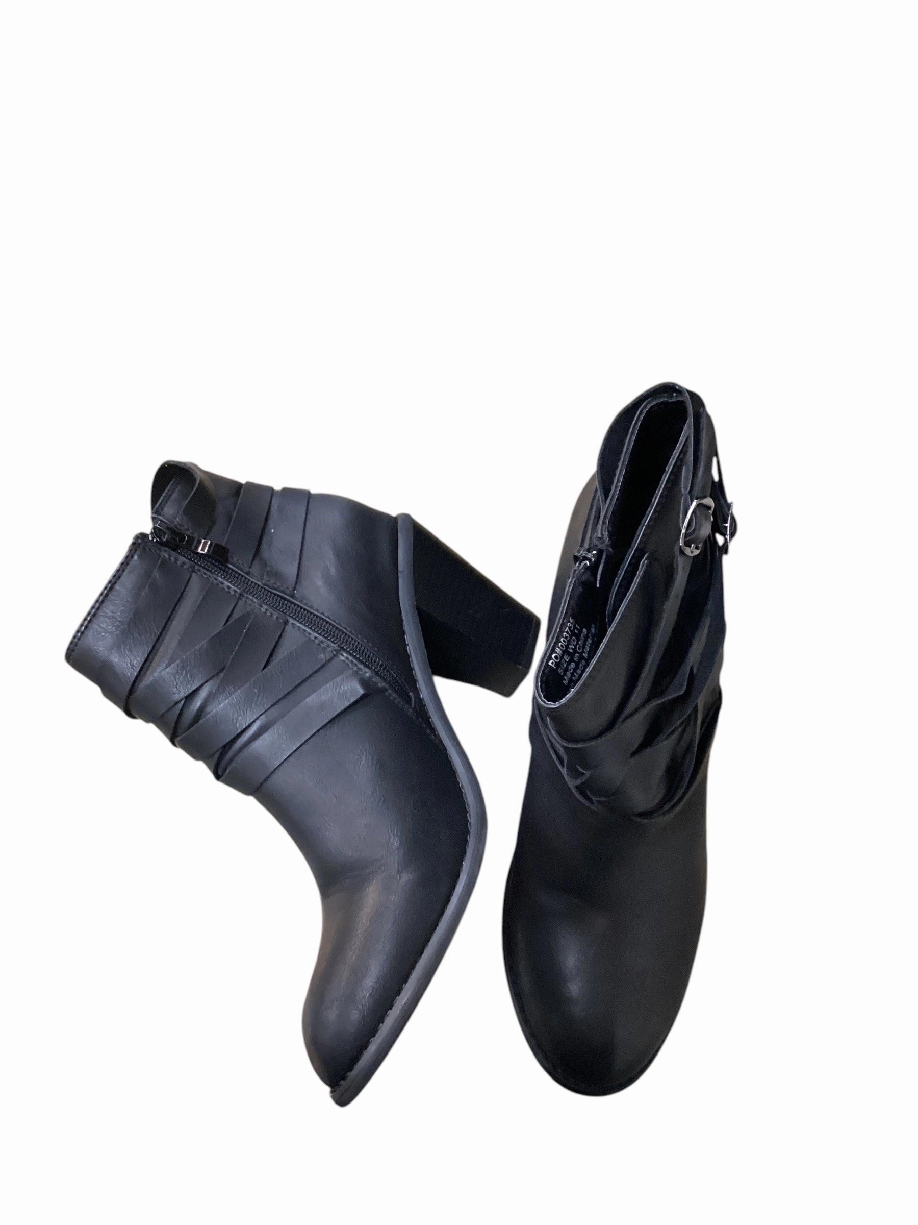 Boots Ankle Heels By Clothes Mentor In Black, Size: 11 Rugged Built Urban Traveler