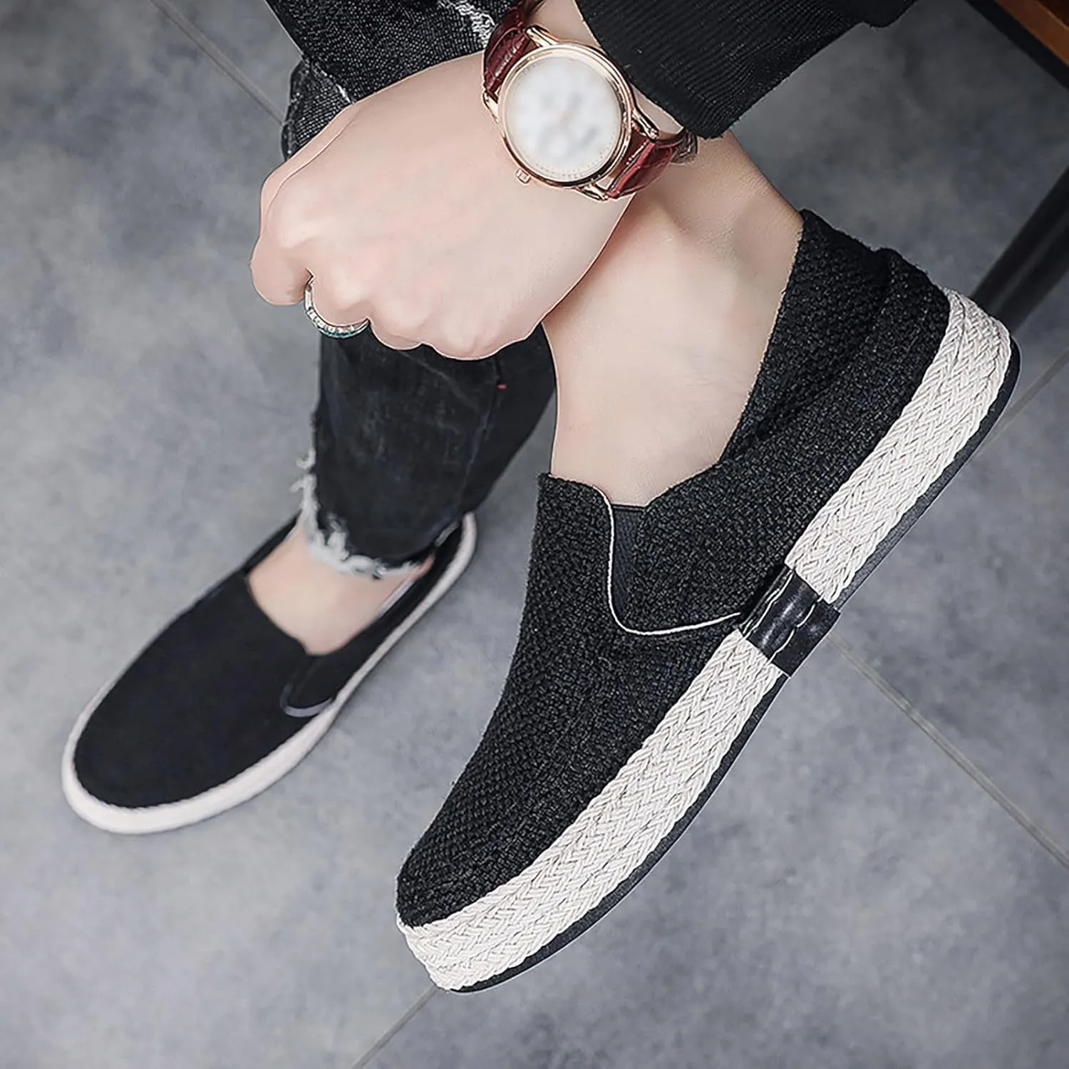 Lightweight Diabetic Shoes for Men Breathable Casual Comfortable Walking Sneaker Business Casual Versatile Shoes
