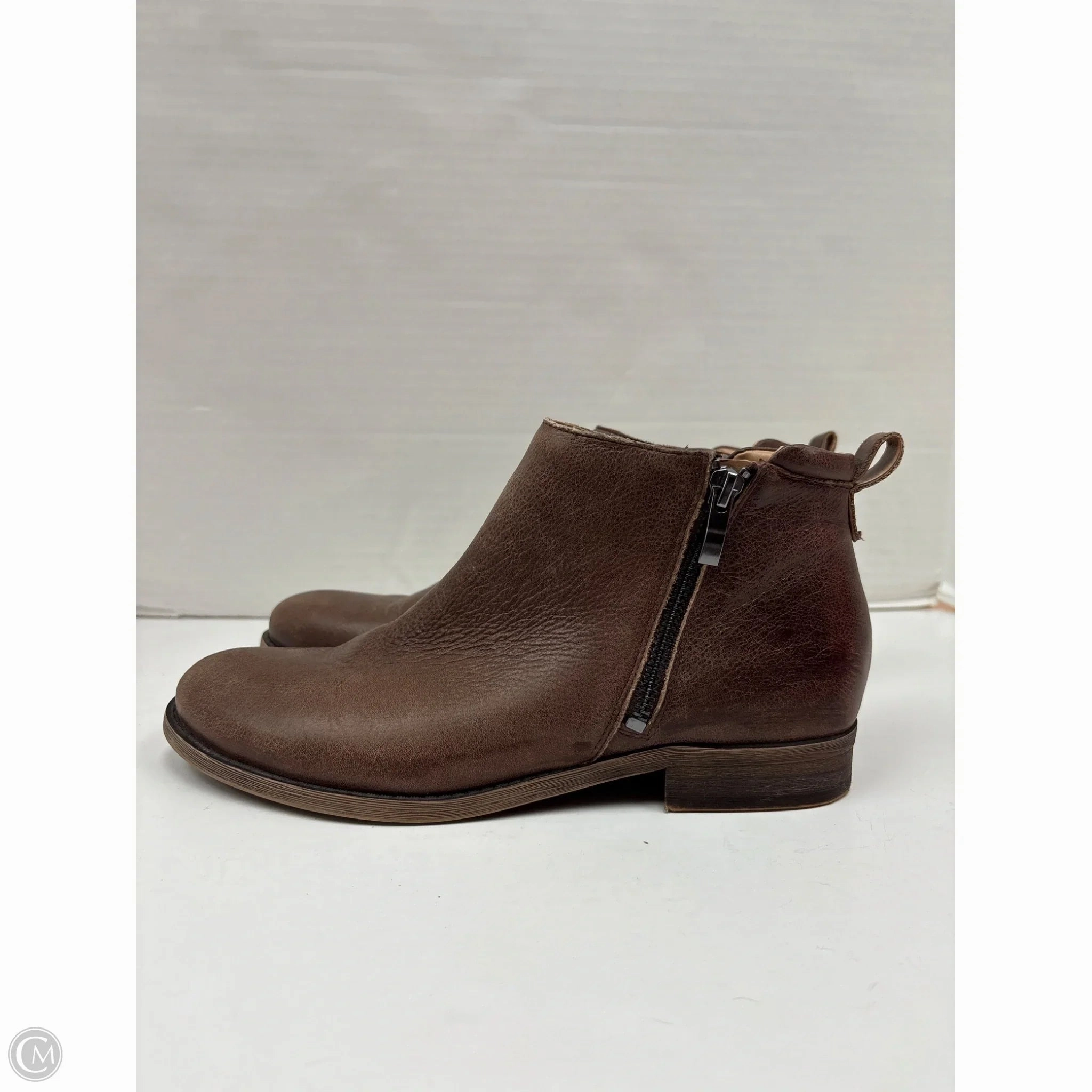 Eco Material Mountain Hike Boots Ankle Flats By Franco Sarto In Brown, Size: 8.5