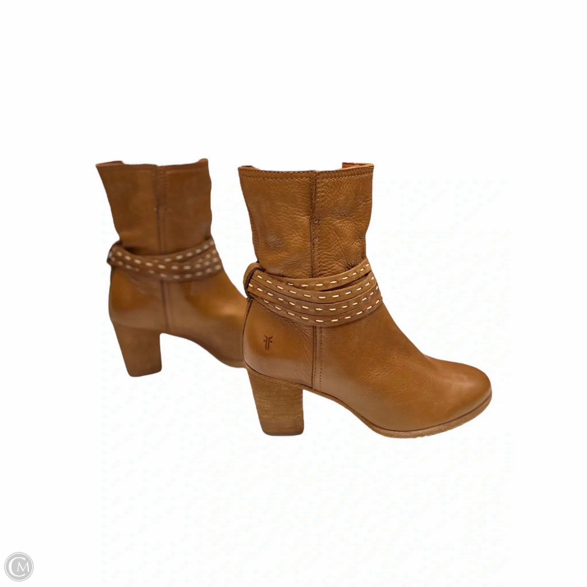 Insulated Mountain Hike Boots Ankle Heels By Frye In Tan, Size: 7