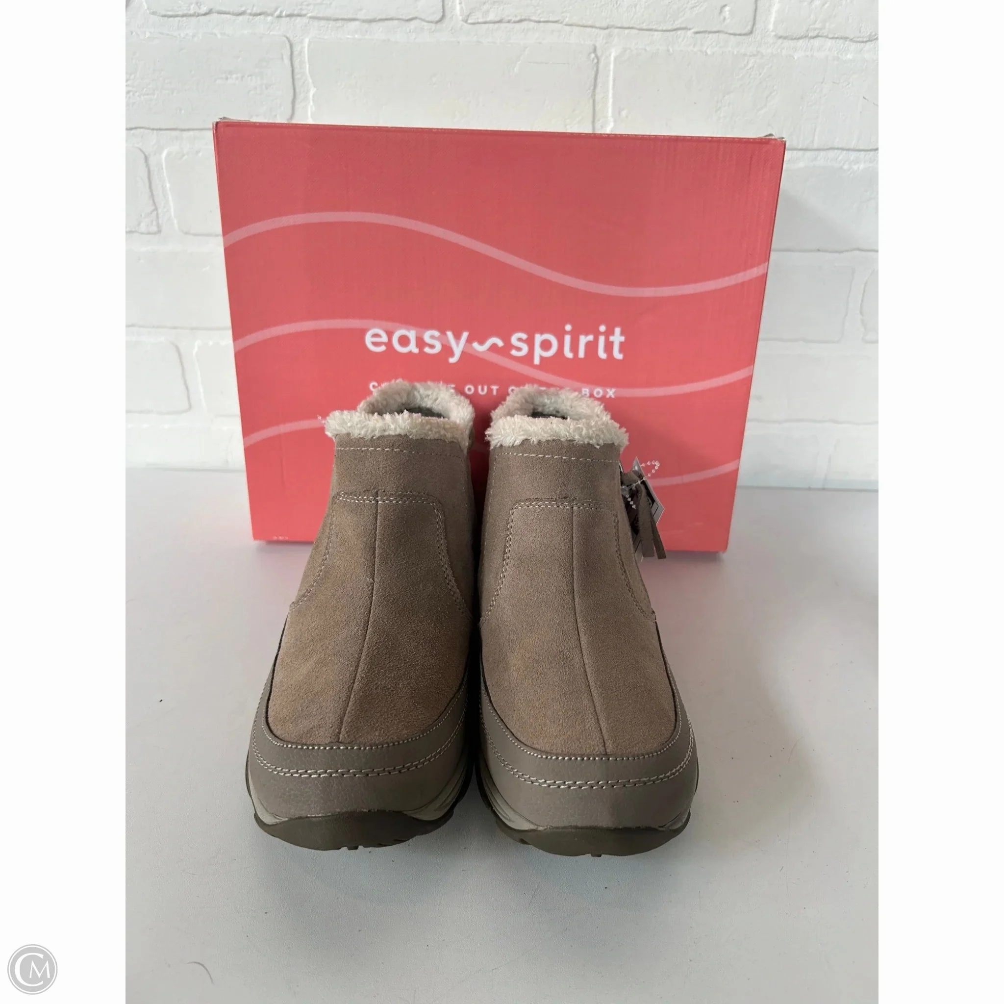 Boots Ankle Flats By Easy Spirit In Brown, Size: 8.5 Daily Wear Stable Fit