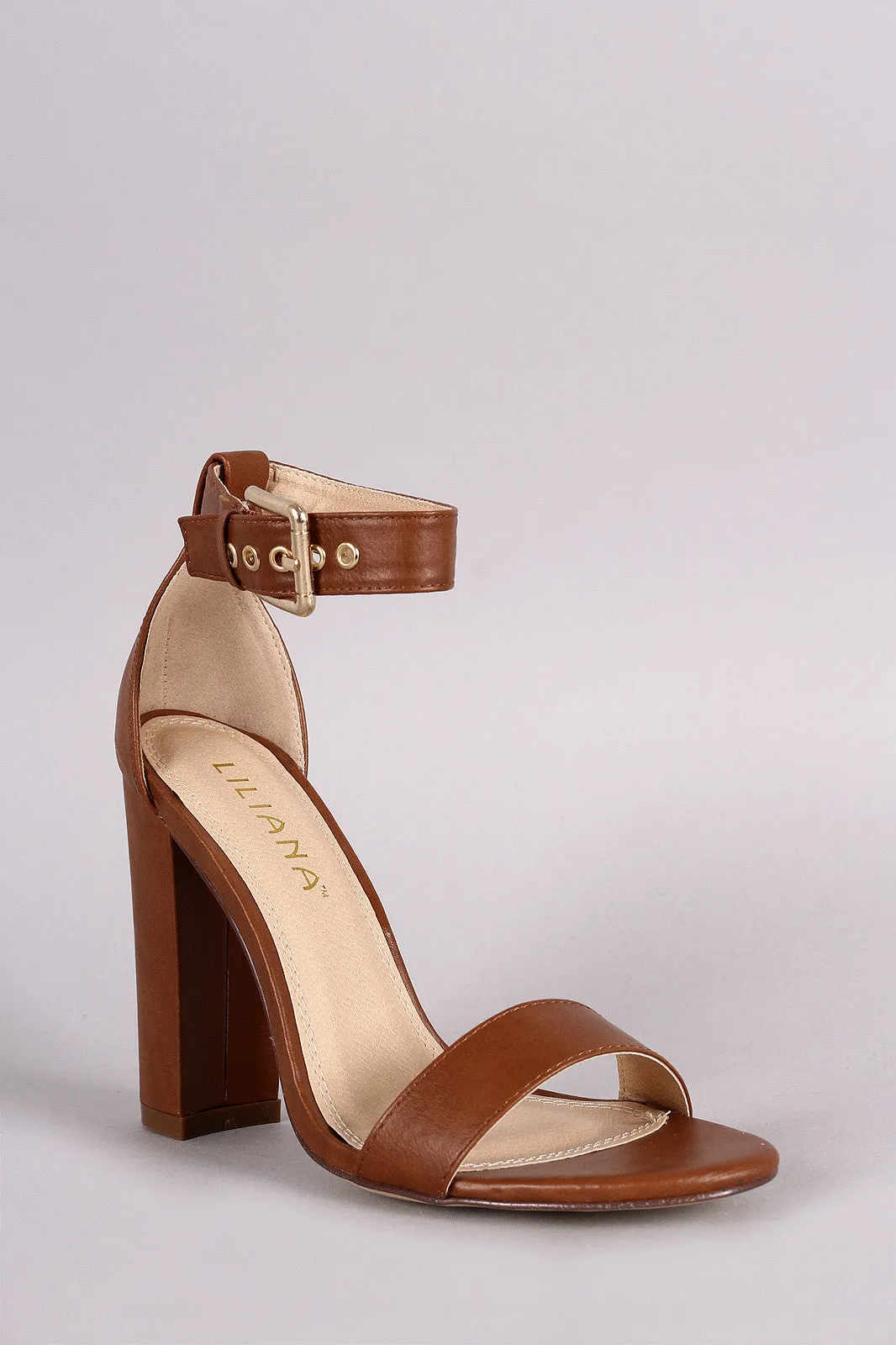 Liliana Buckled Ankle Strap Chunky Heel