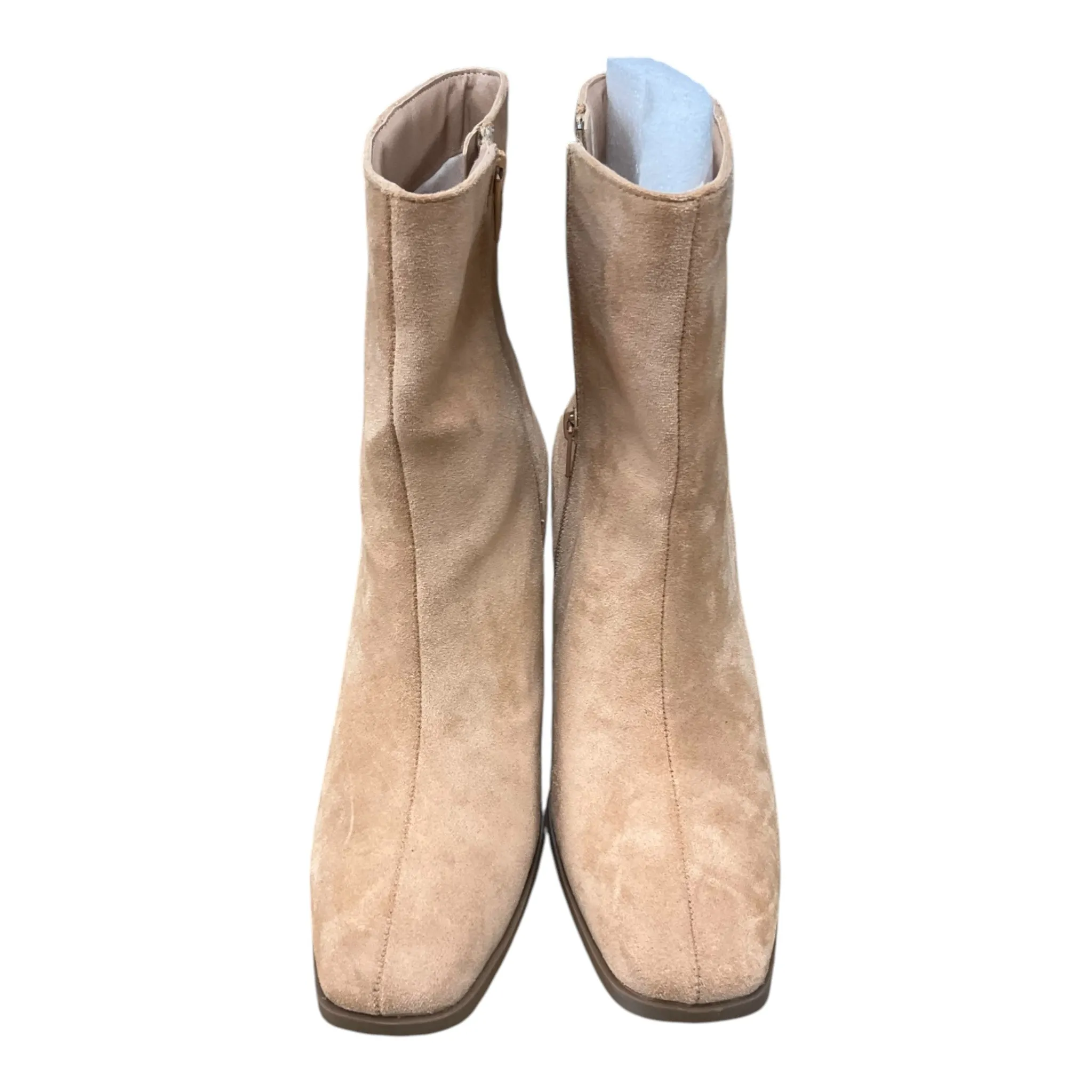 Fall Spirit Season Chic Boots Mid-calf Heels By Clothes Mentor In Tan, Size: 8.5