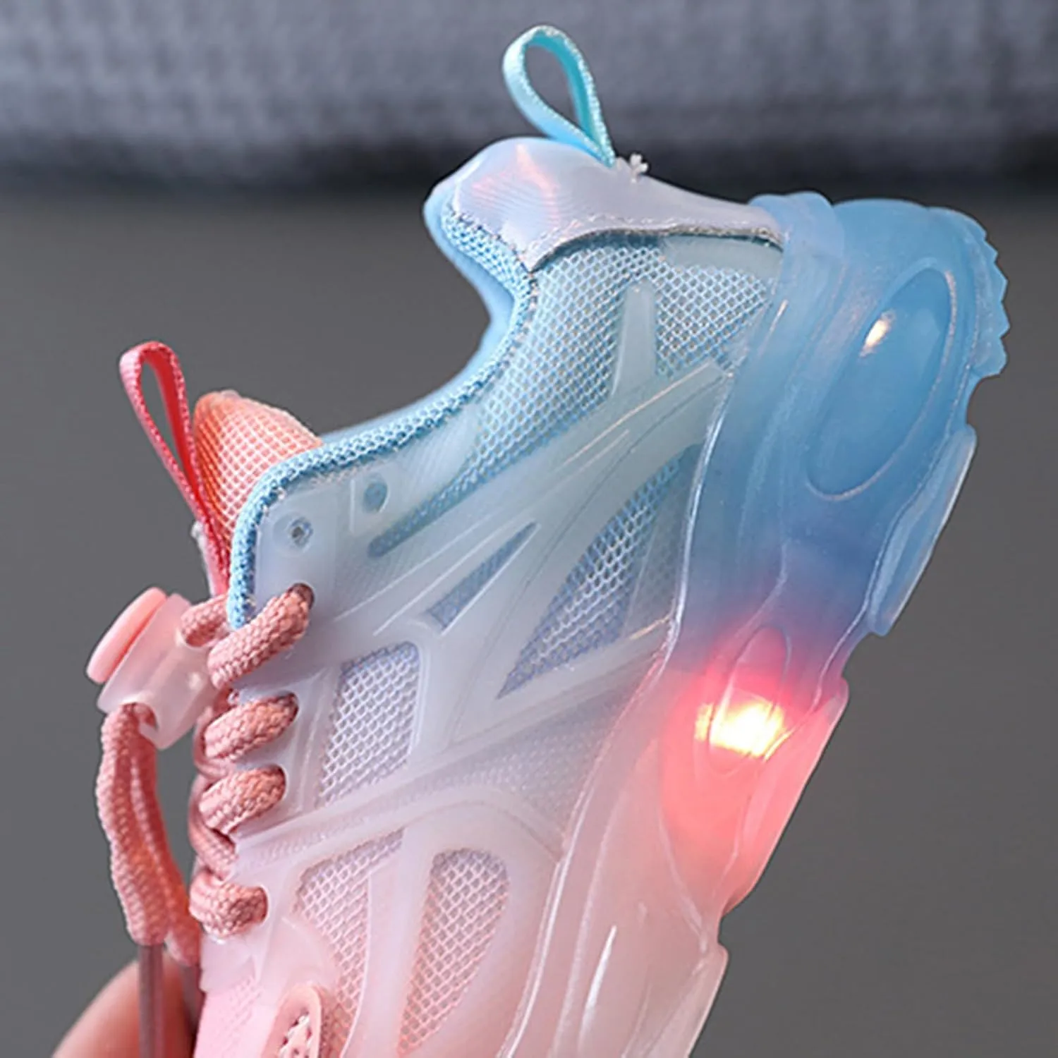 Little Boys Girls Light Up Shoes Lightweight Breathable Comfy Soft Running Tennis Kids Anti Slip School Sneakers