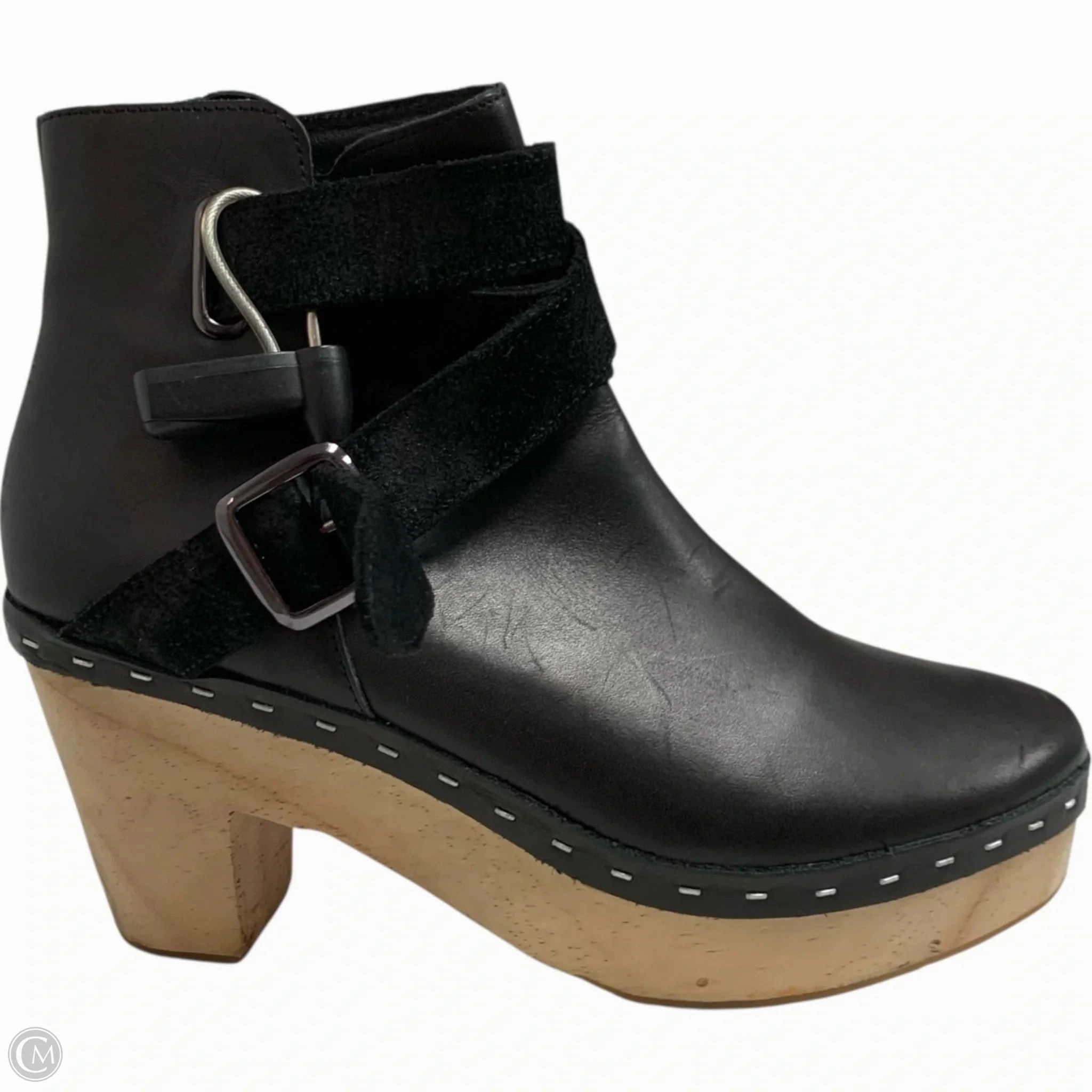 Zip Fast Compression Molded Midsole Boots Ankle Heels By Free People In Black, Size: 9