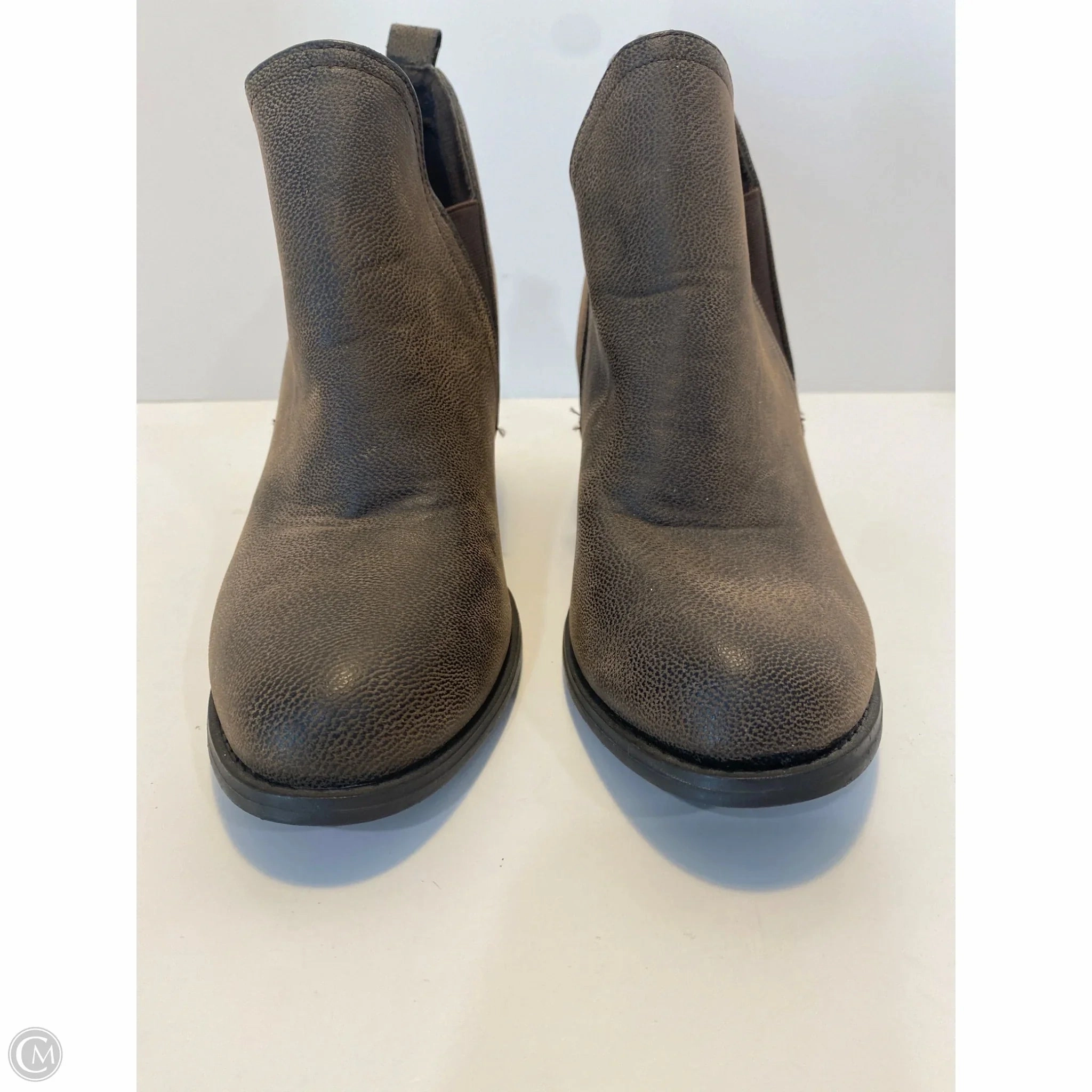 Boots Ankle Heels By Pierre Dumas In Taupe, Size: 8.5 Graduate Lightweight Construction