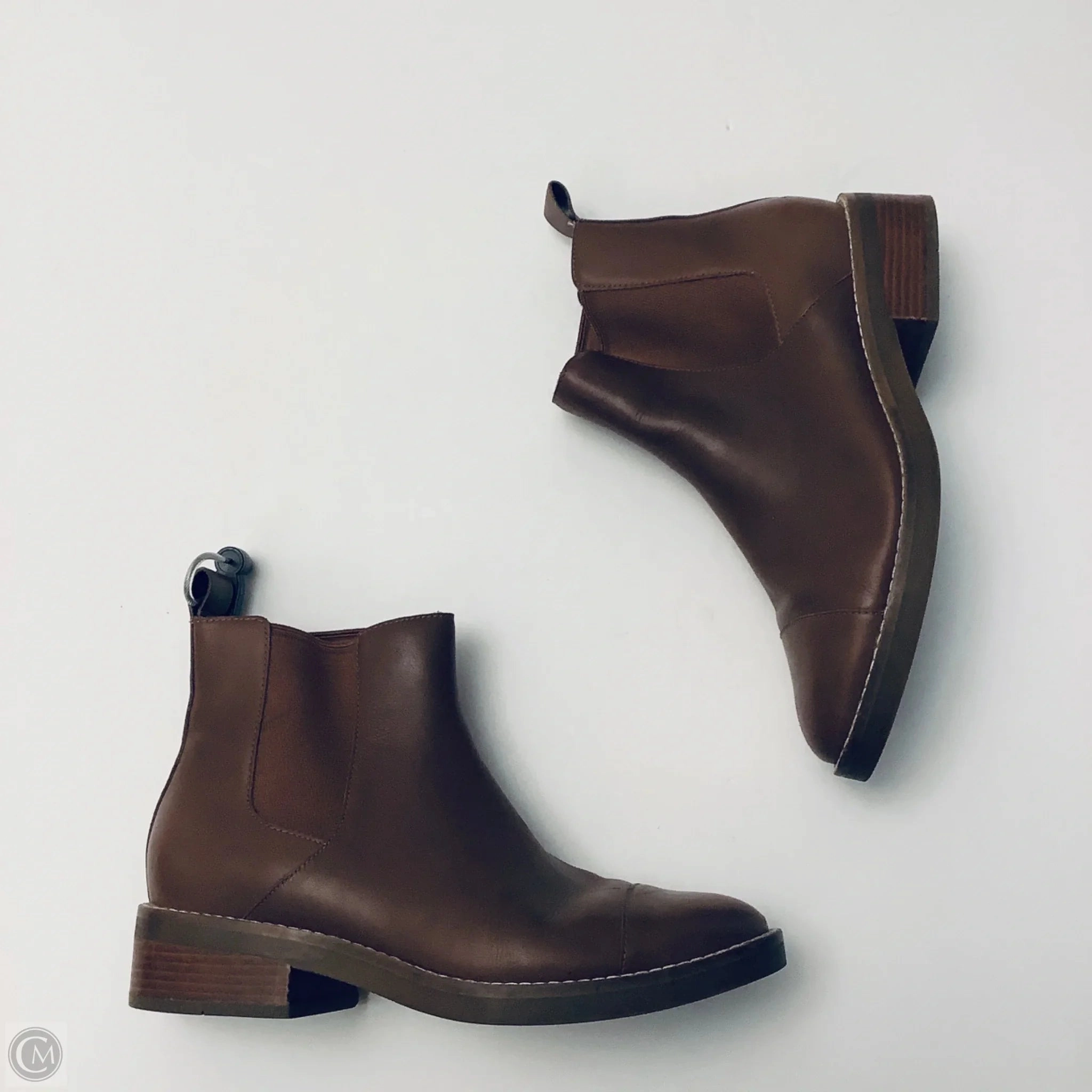 Feather Light Nature Lover Combat Look Boots Ankle Flats By Cole-haan In Brown, Size: 5.5