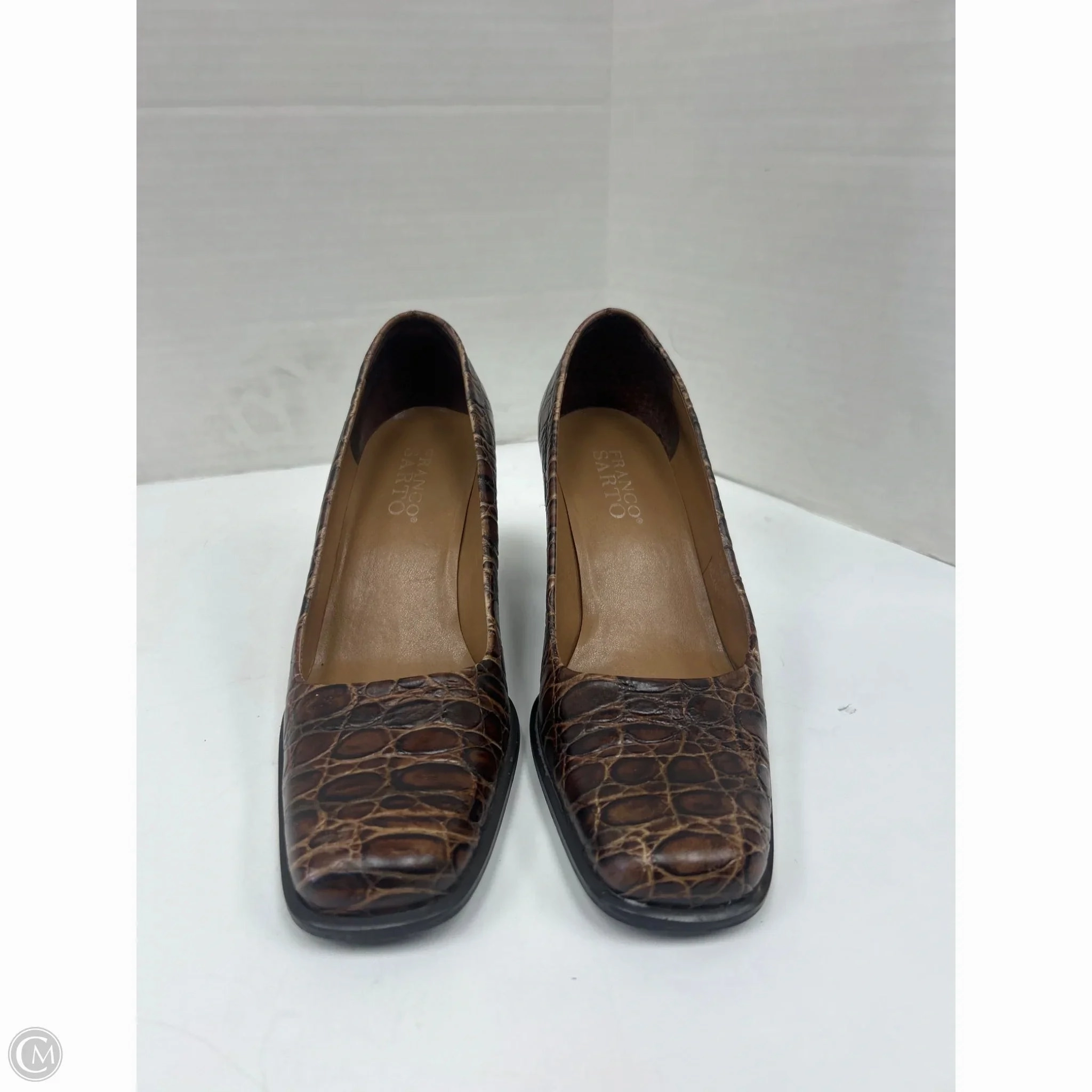 Shoes Heels Block By Franco Sarto In Brown, Size: 6 Dynamic Feel