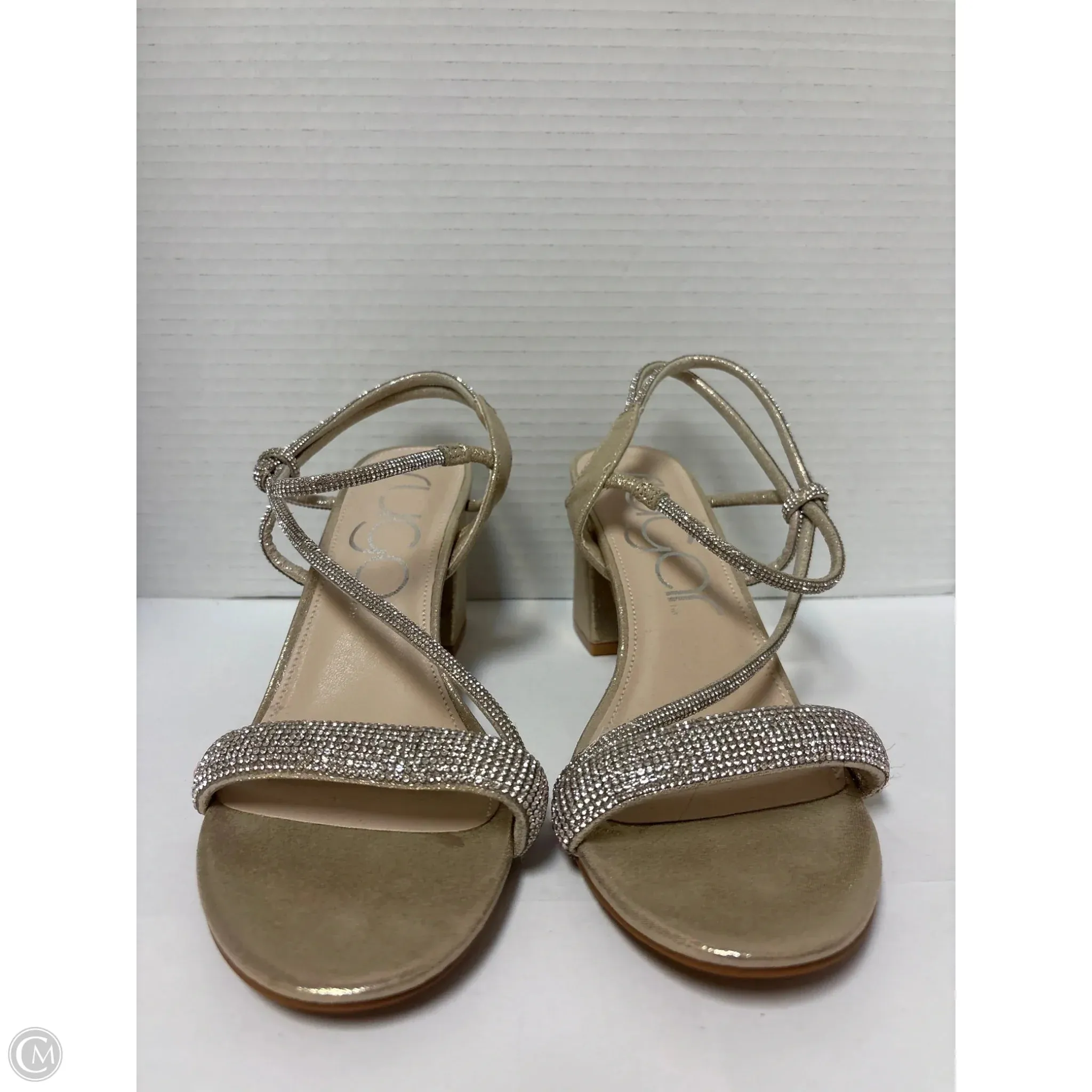 Happy Mood Shoes Heels Block By Sugar In Silver, Size: 9