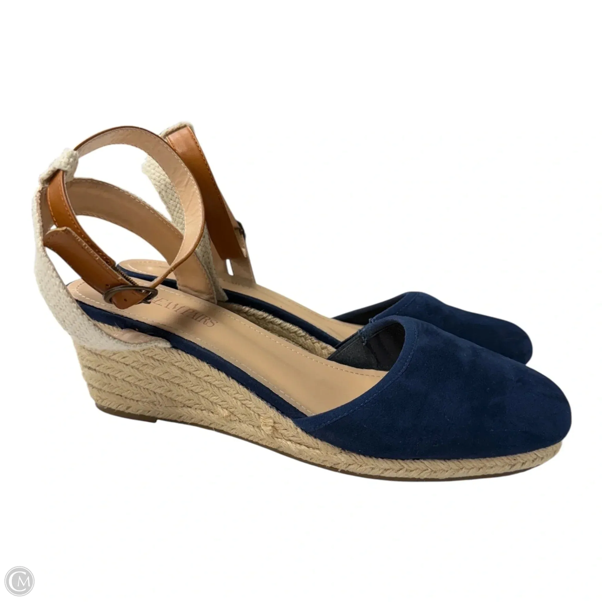 Tapered Heel Simple Accent Shoes Heels Block By Dream Paris  In Blue, Size: 10