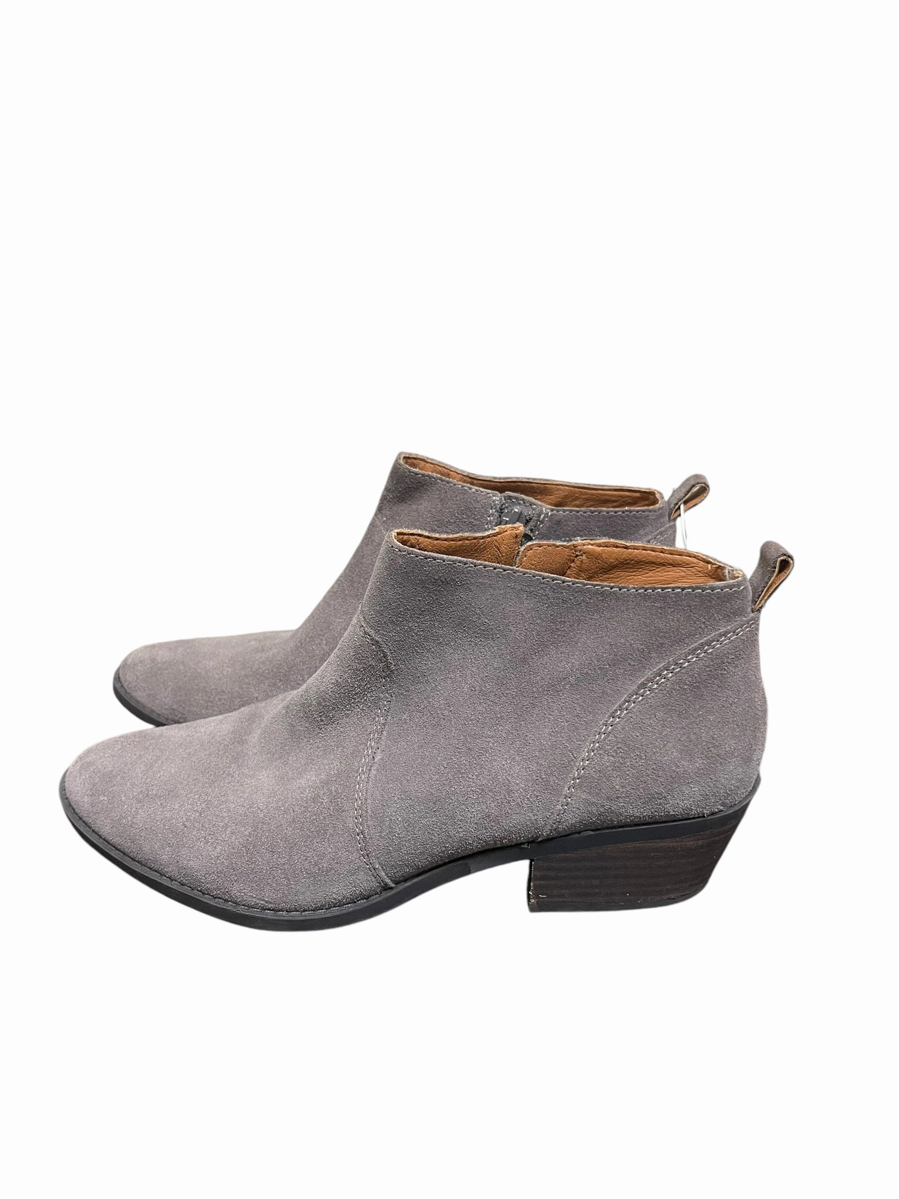 Lightweight Construction Boots Ankle Flats By Lucky Brand In Grey, Size: 10
