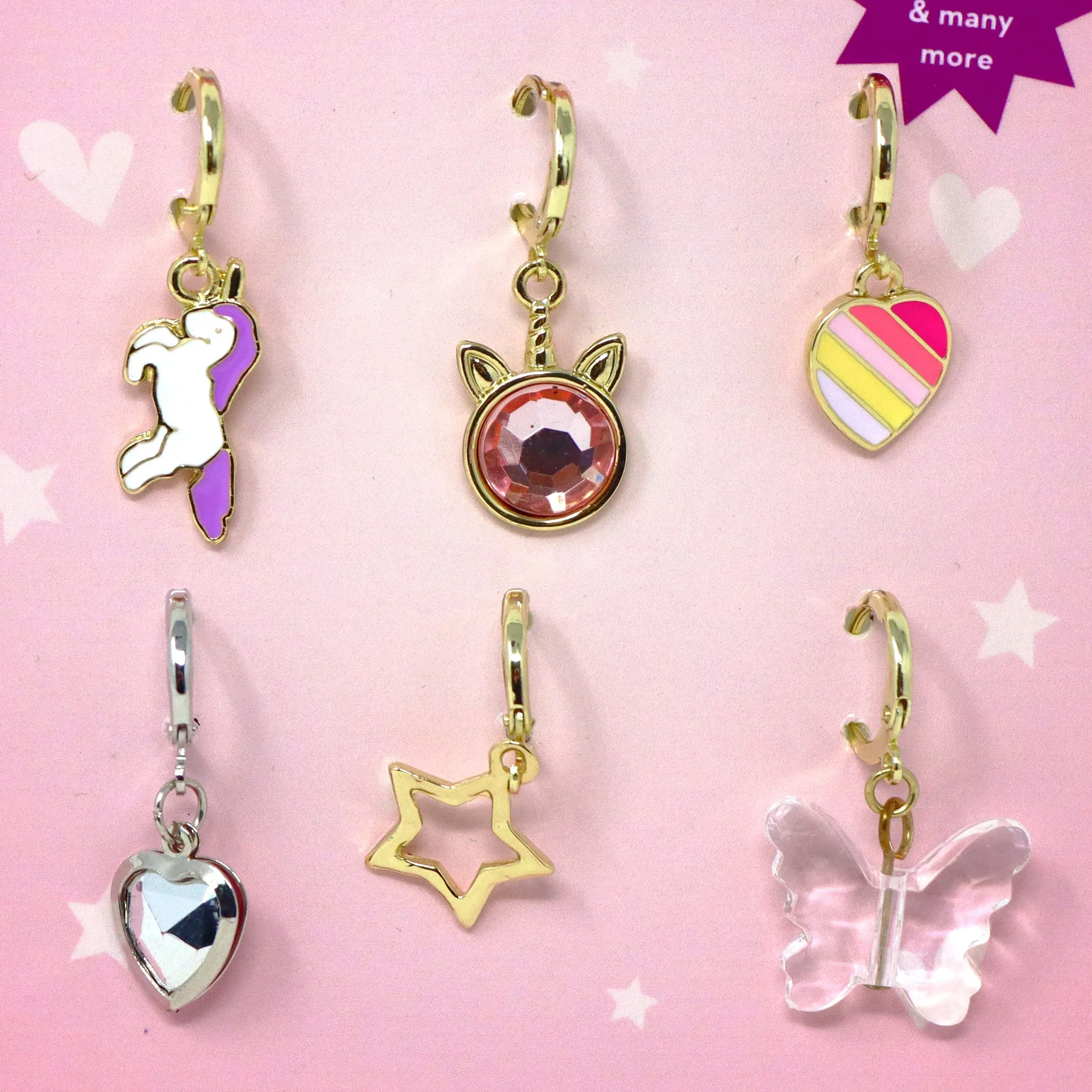 Magical Unicorn 6-pack Shoelace Charm Set