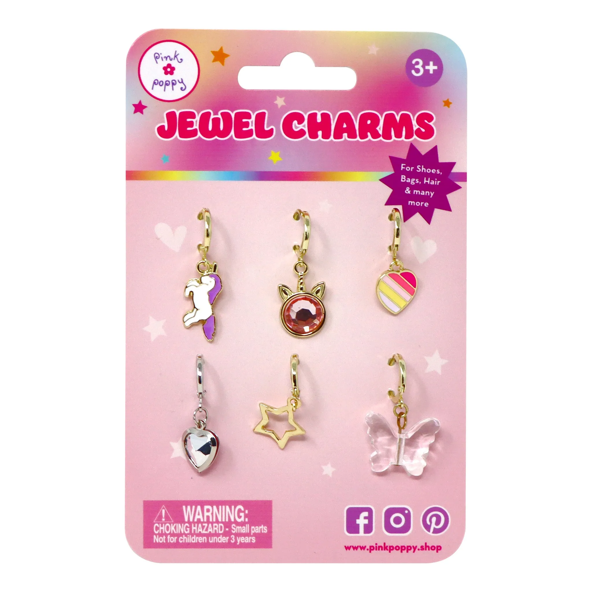 Magical Unicorn 6-pack Shoelace Charm Set