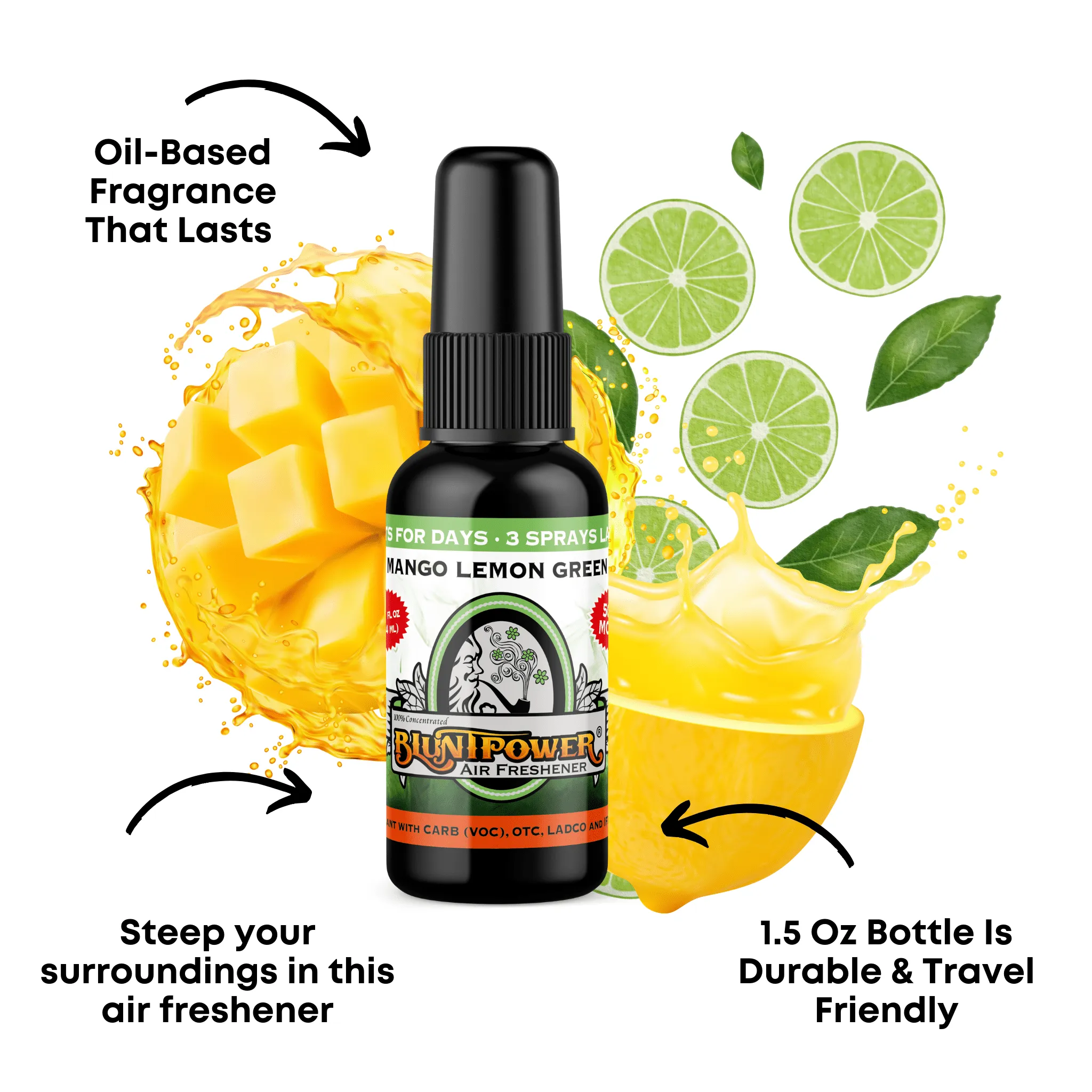 Mango Lemon Green Air Freshener Spray