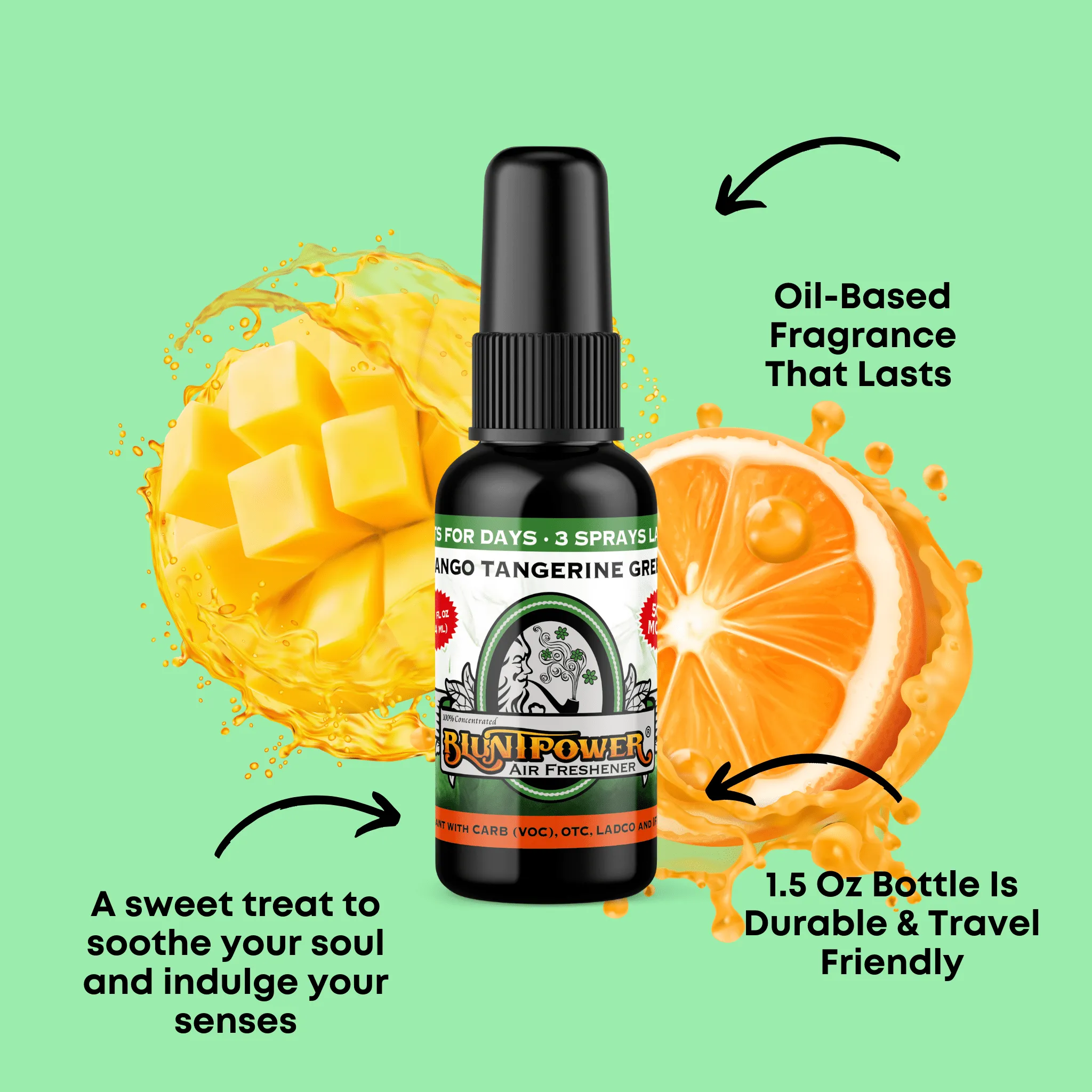 Mango Tangerine Green Air Freshener Spray