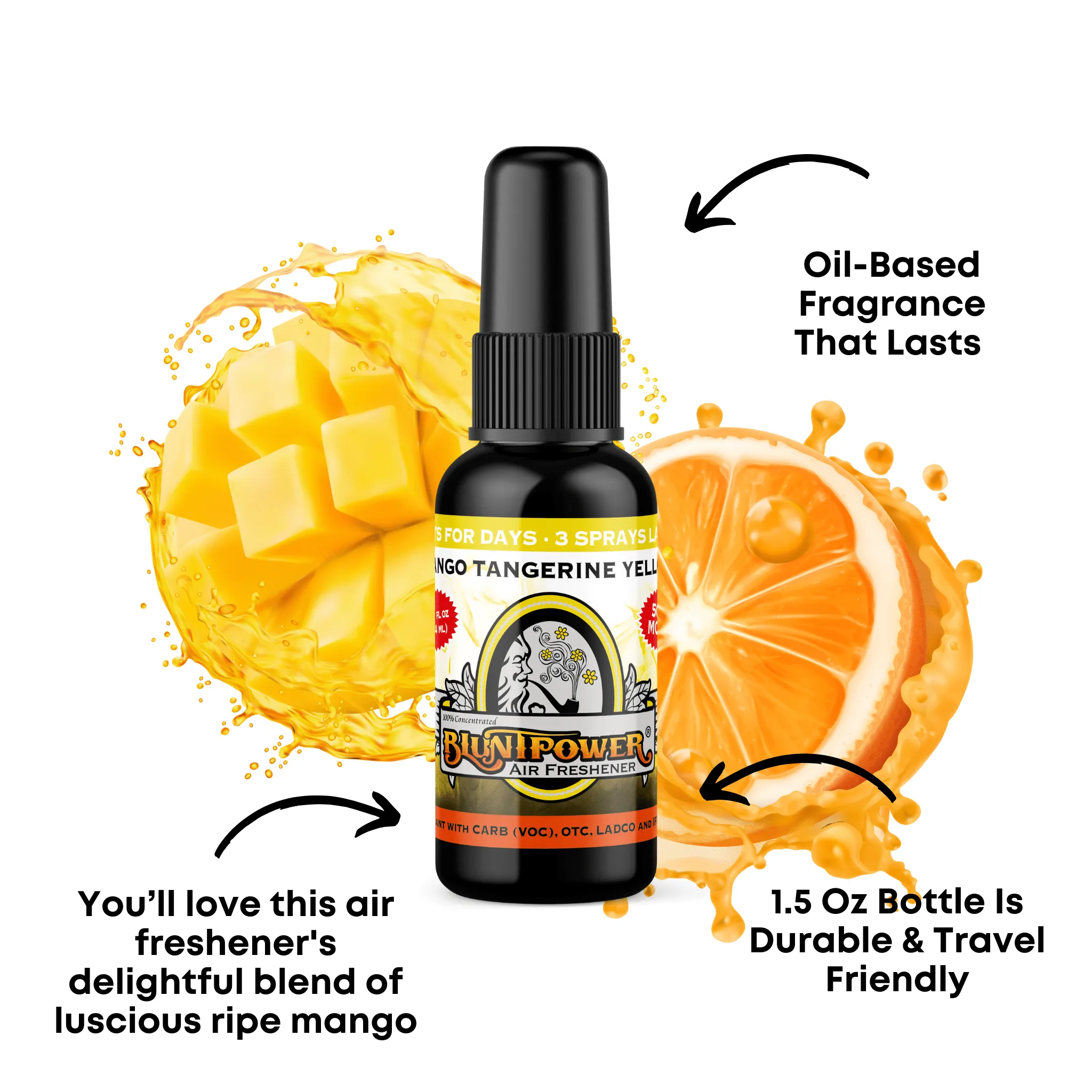 Mango Tangerine Yellow Air Freshener Spray